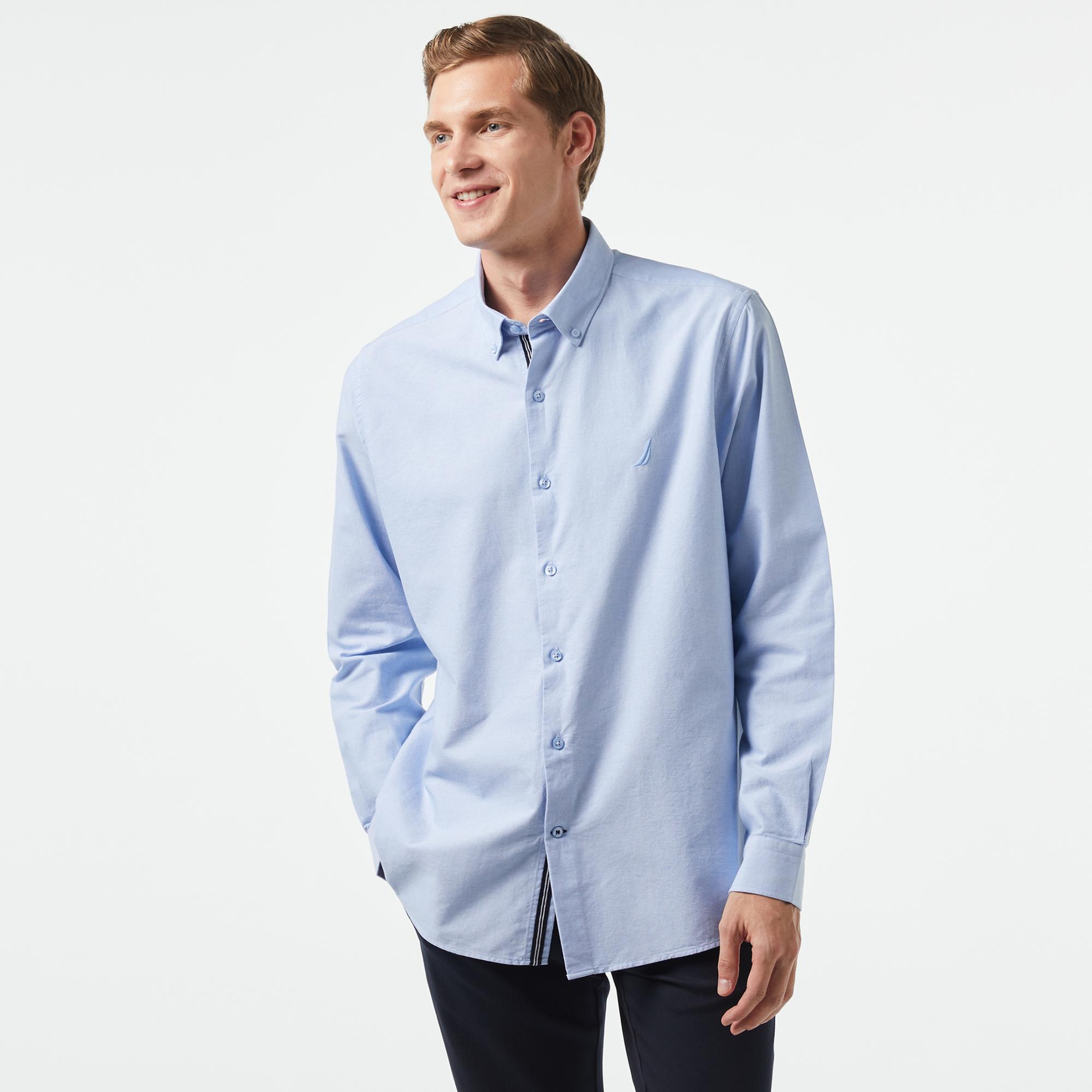 Nautica Erkek Mavi Classic Fit Gömlek