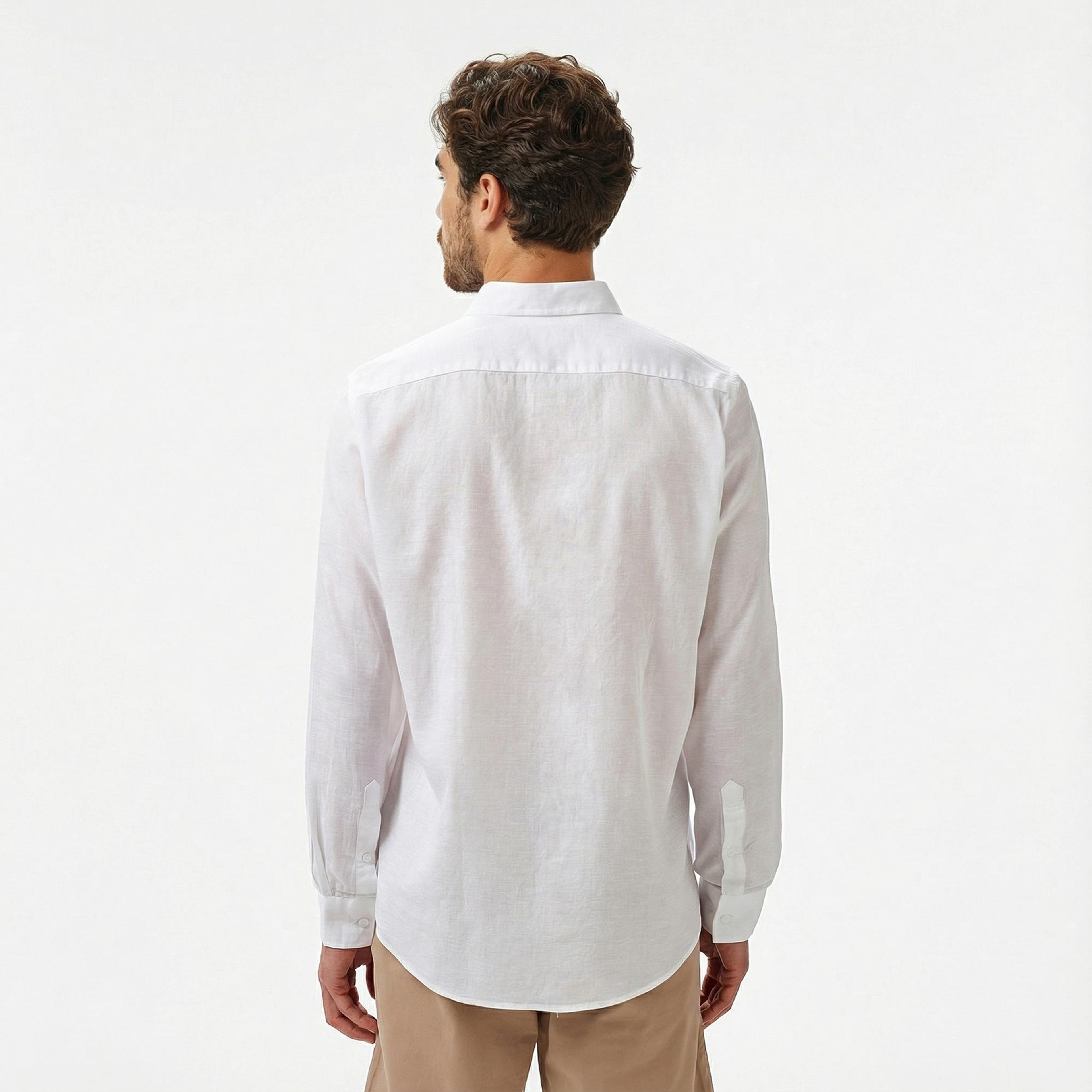 Nautica Erkek Beyaz Classic Fit Gömlek