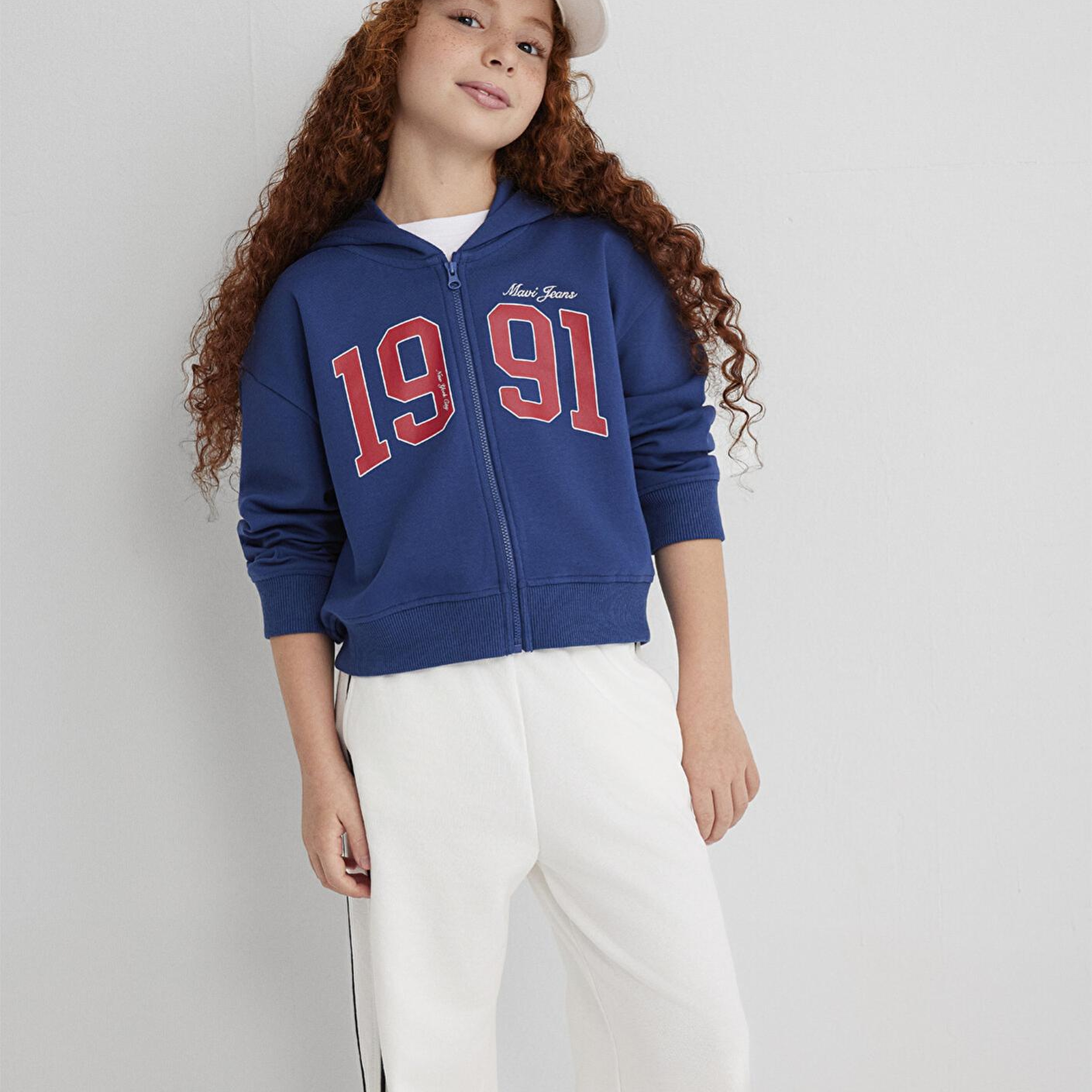 Mavi 1991 Baskılı Fermuarlı Sweatshirt 7S10119-70721