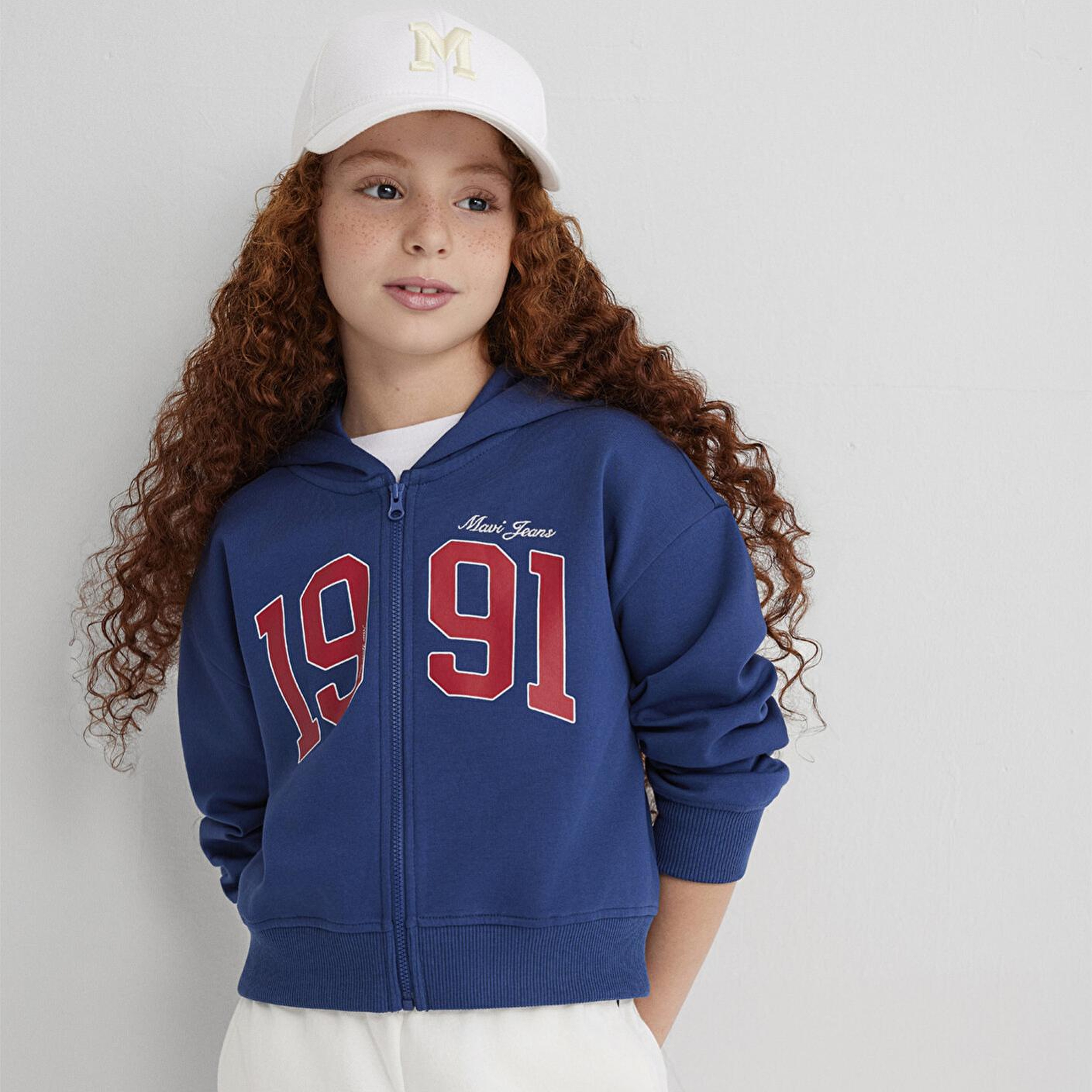 Mavi 1991 Baskılı Fermuarlı Sweatshirt 7S10119-70721