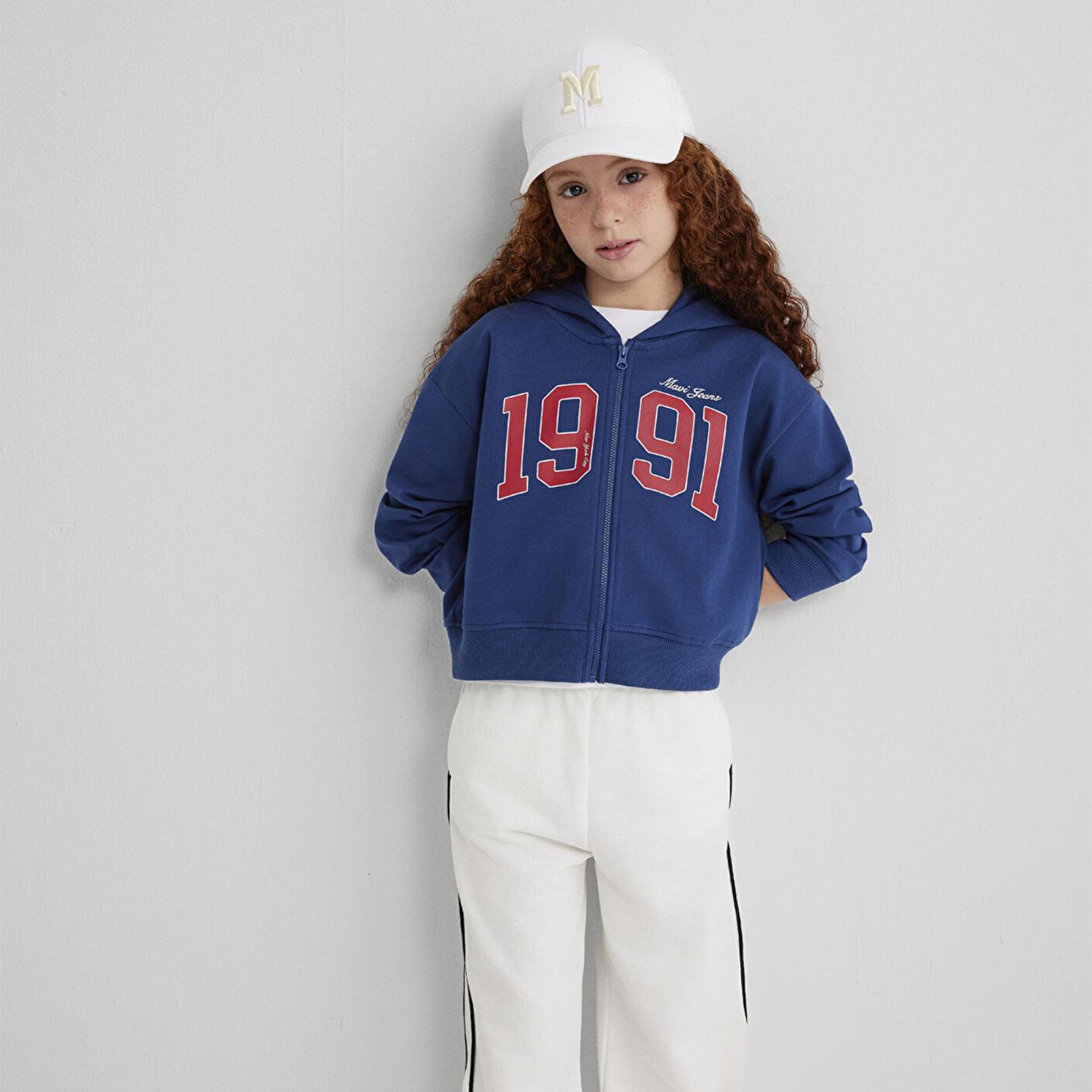 Mavi 1991 Baskılı Fermuarlı Sweatshirt 7S10119-70721