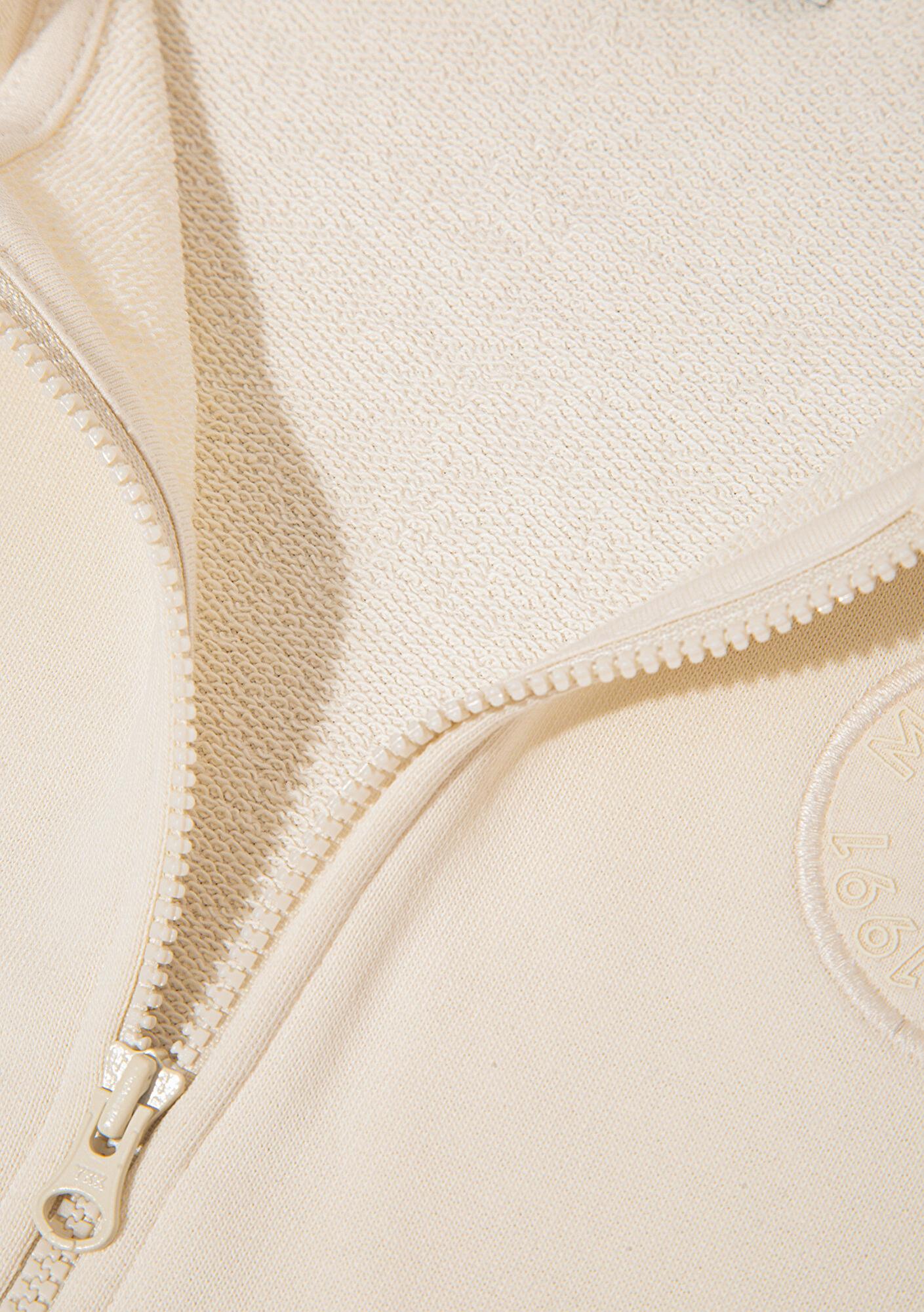 Mavi Mavi Patch Logo Fermuarlı Bej Sweatshirt 7S10144-70072