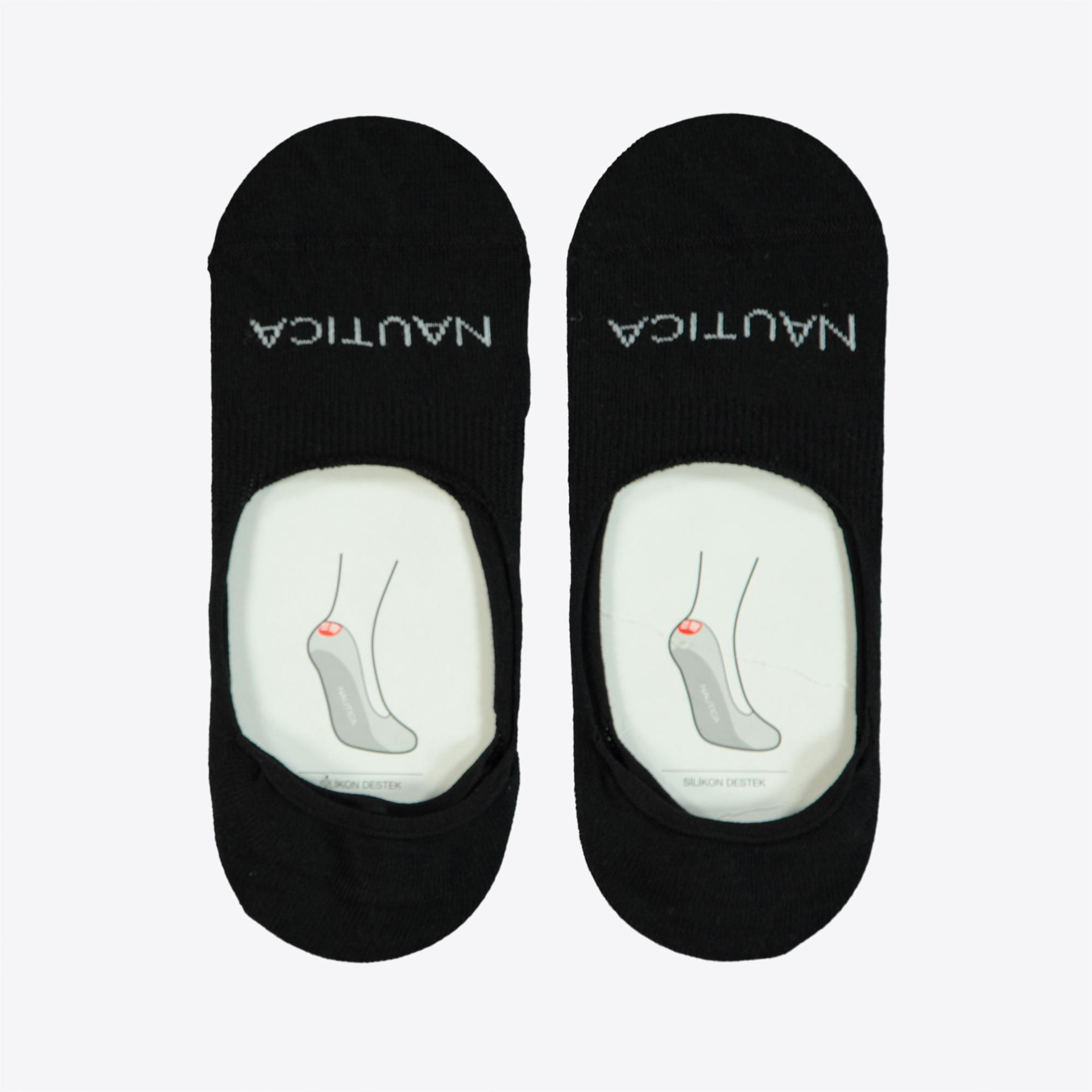 Nautica Unisex Siyah 2'li Babet Çorap