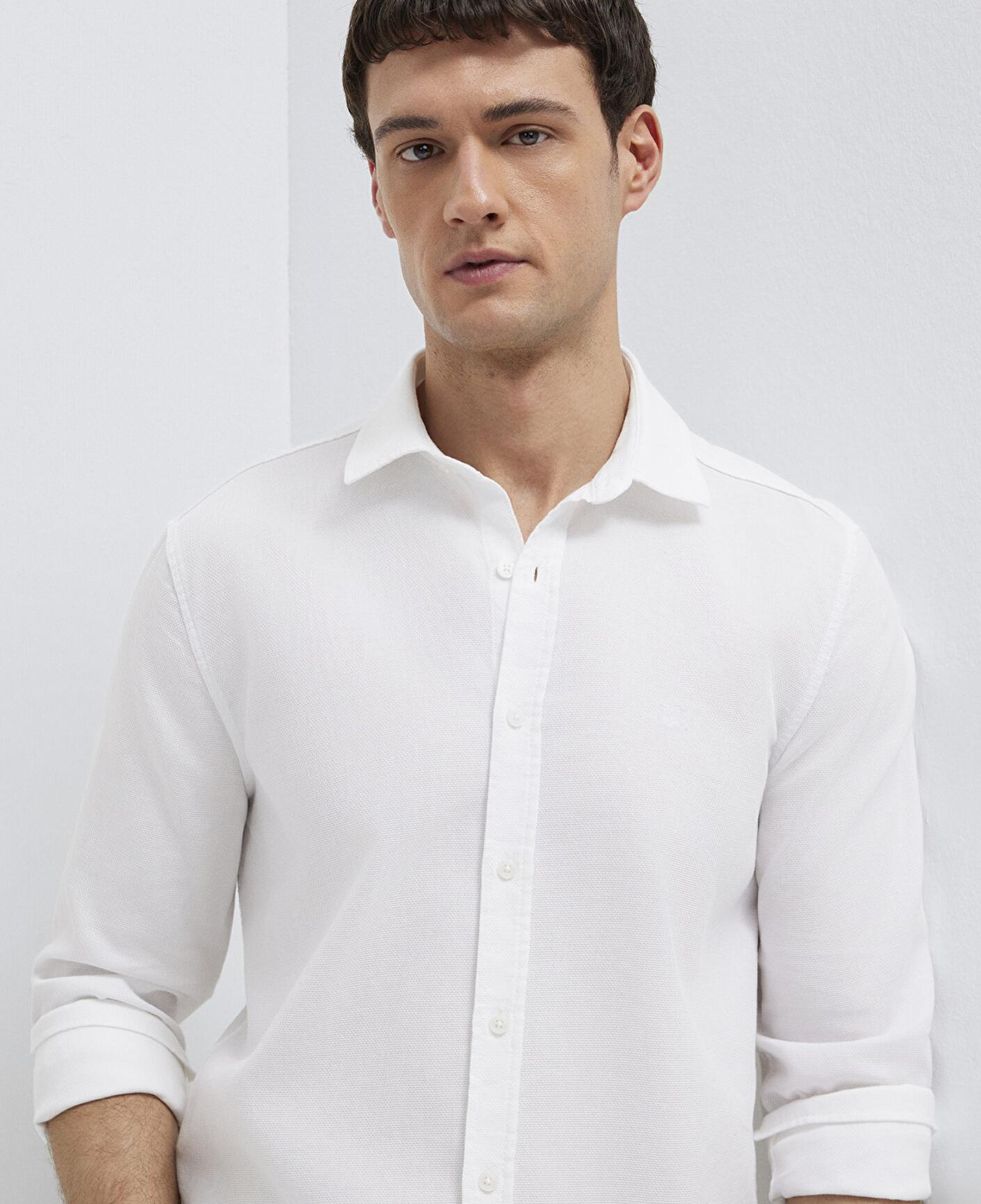 Mavi Beyaz Gömlek Slim Fit / Dar Kesim 0211656-620