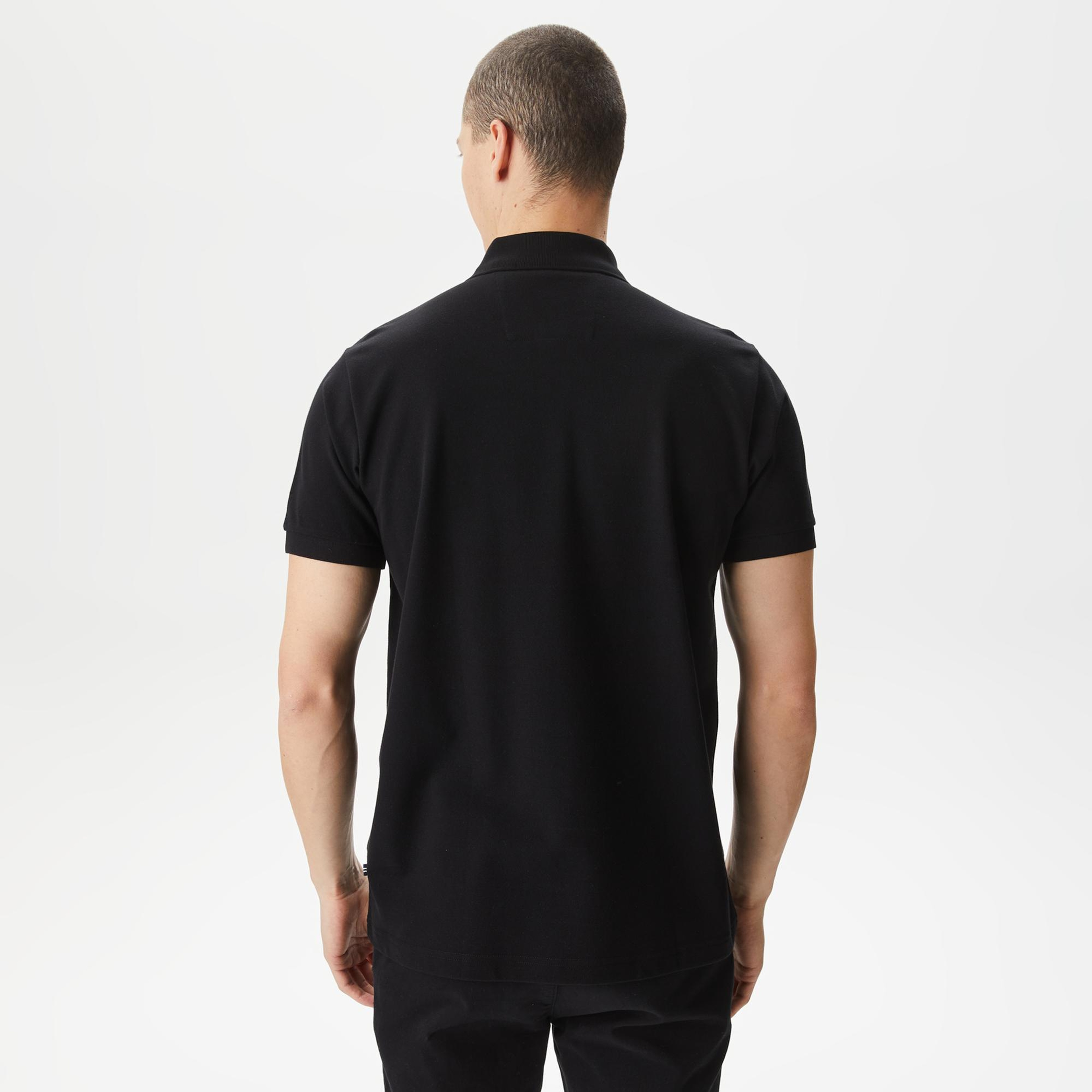 Nautica Erkek Siyah Classic Fit Kısa Kollu Polo Yaka T-Shirt