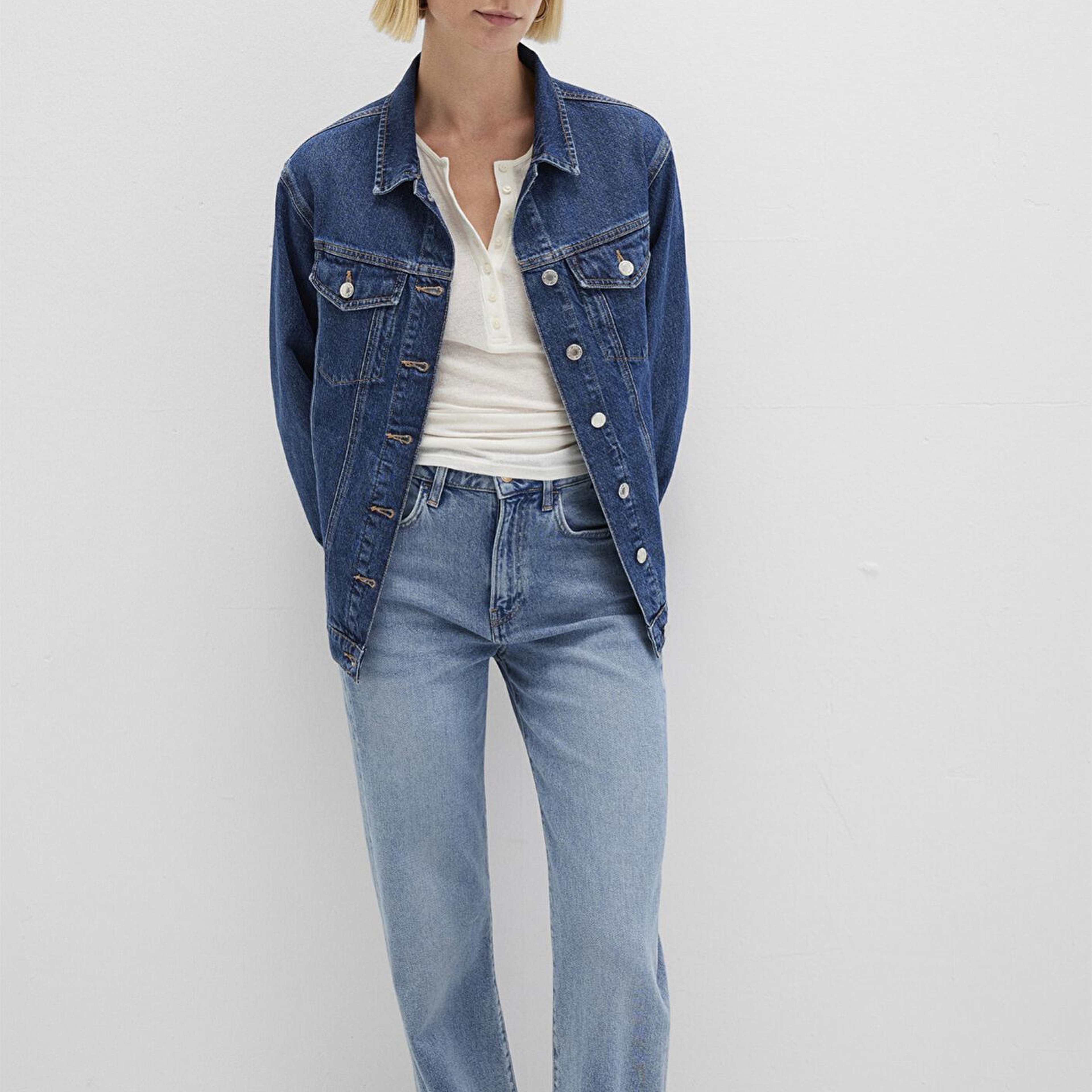 Mavi Karla 90lar Koyu Mavi Jean Ceket 110154-91001