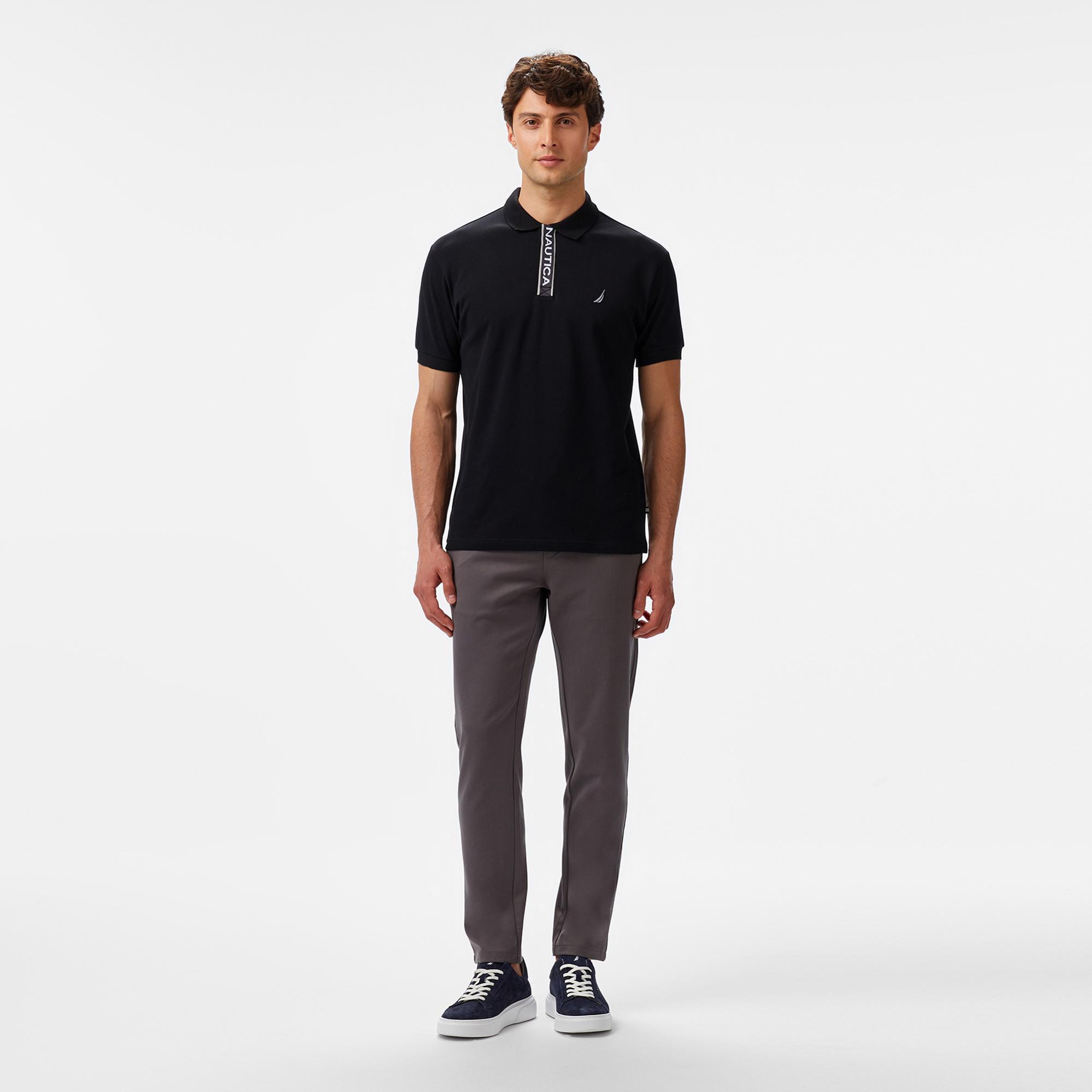 Nautica Erkek Siyah Classic Fit Polo Yaka T-Shirt