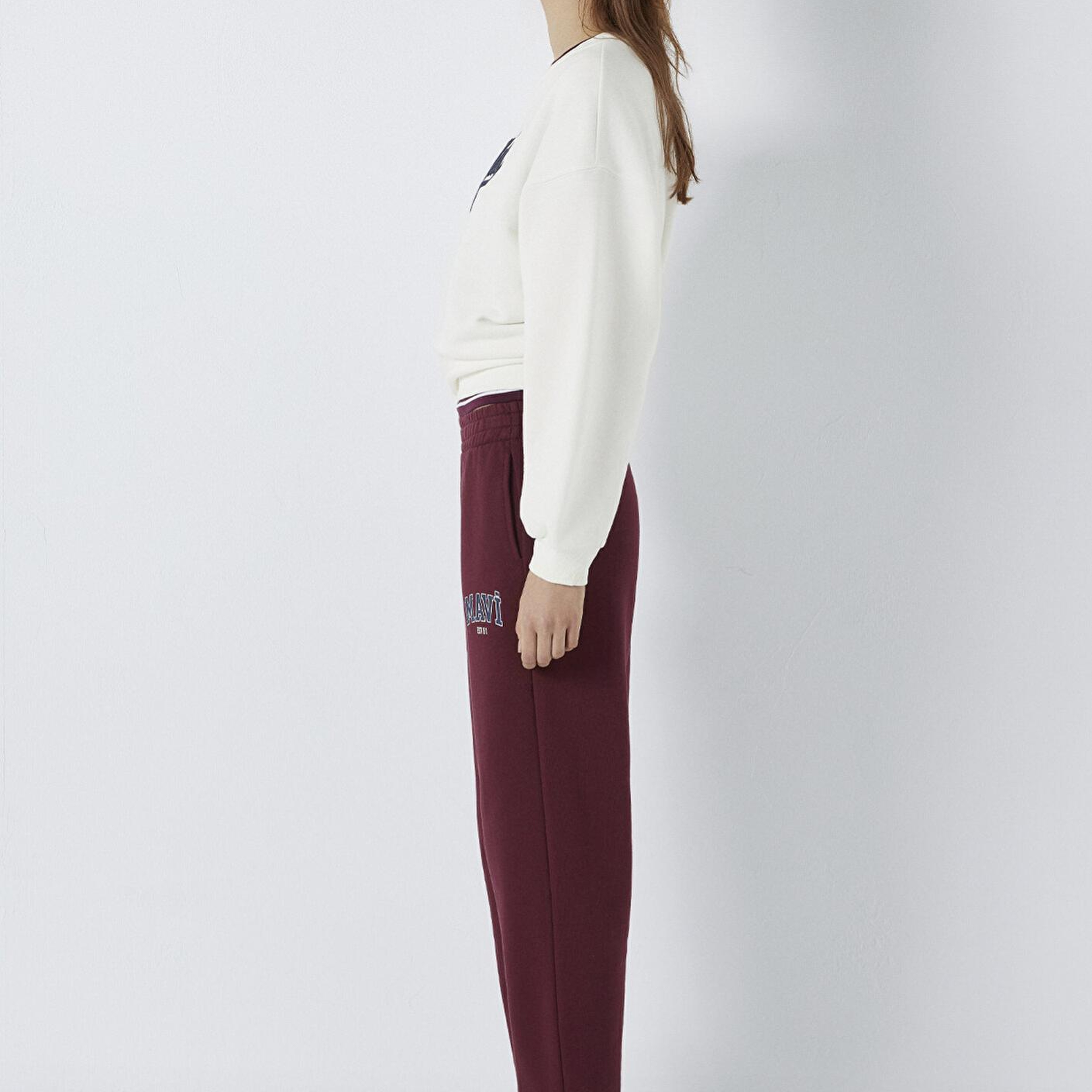 Mavi Mavi Logo Baskılı Bordo Eşofman Altı 1010757-90705