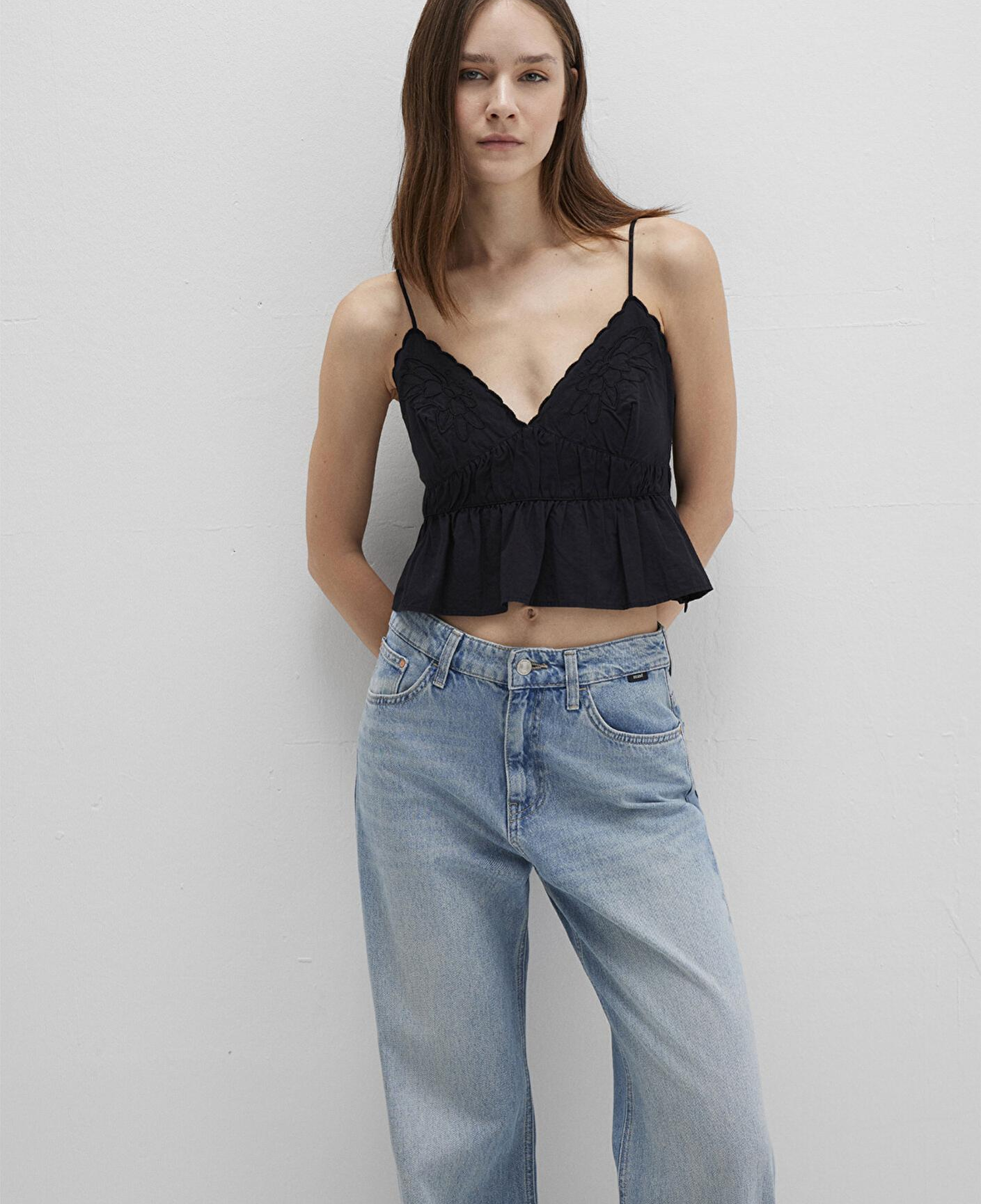 Mavi Askılı Siyah Top 1211175-900