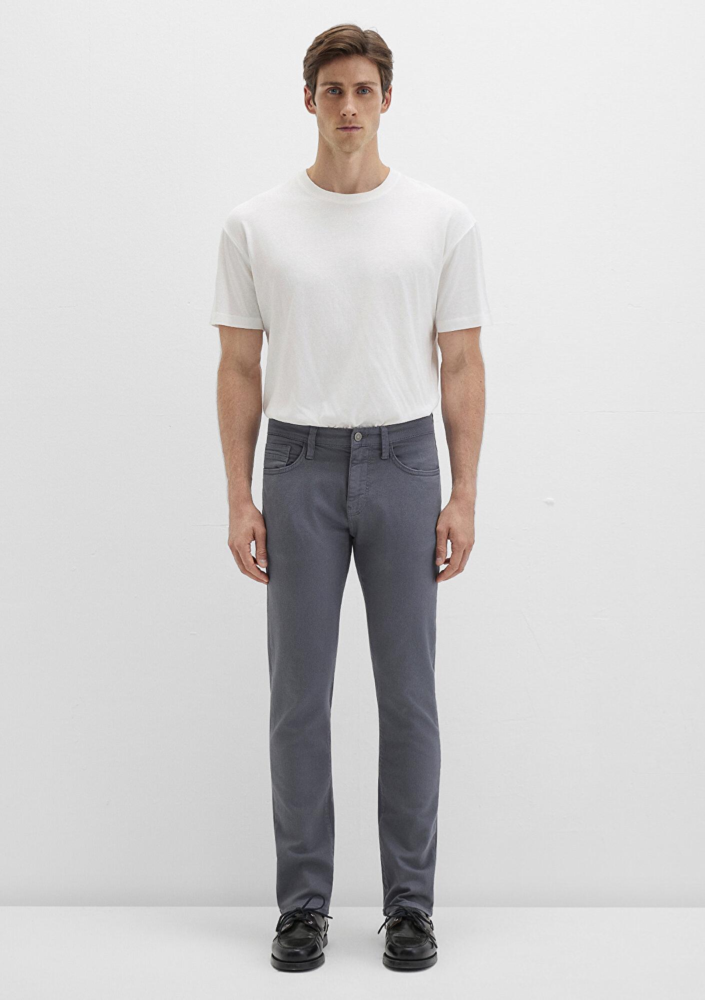 Mavi Jake Sisli Gri Gabardin Pantolon 0042290683