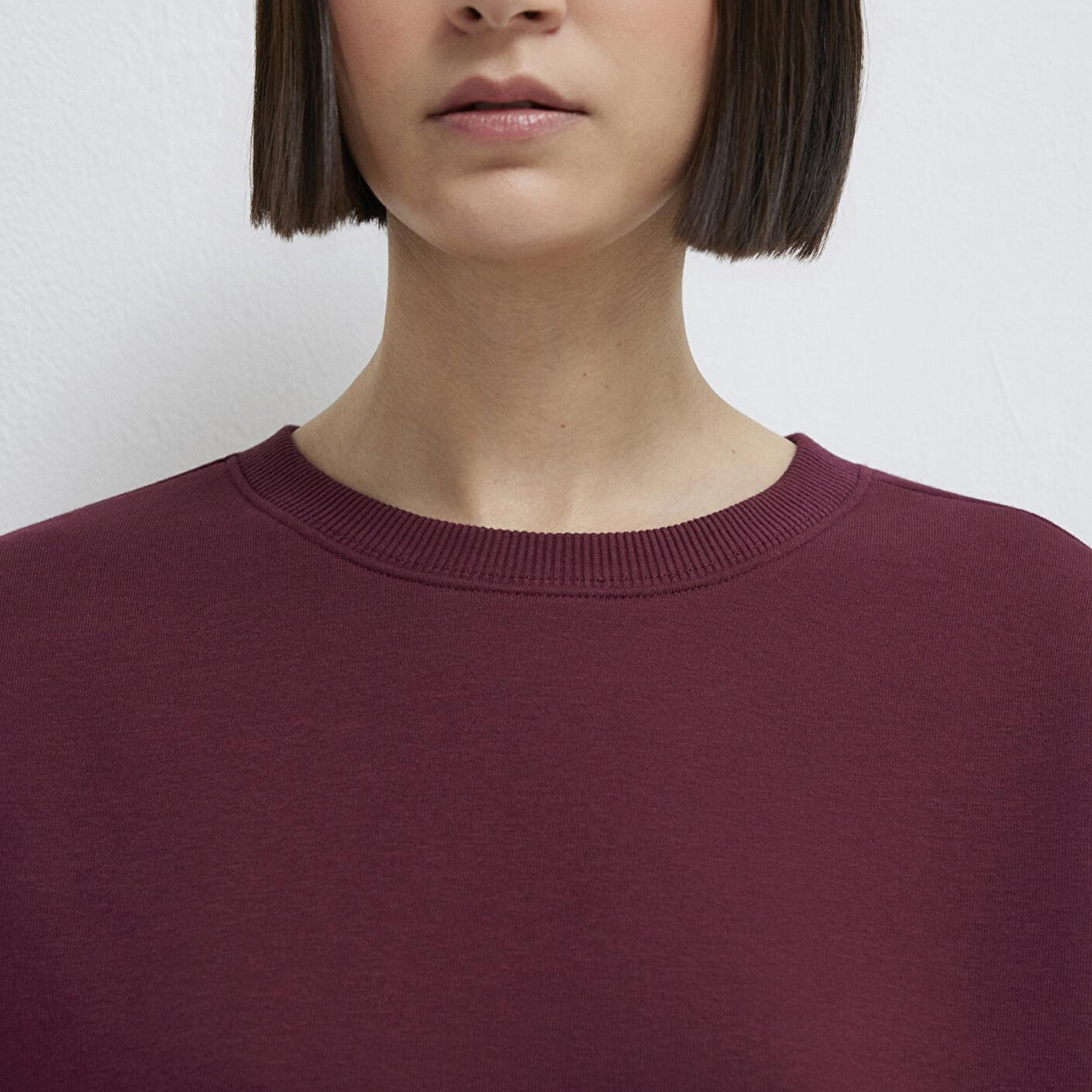 Mavi Bisiklet Yaka Bordo Basic Sweatshirt 1610198-70415