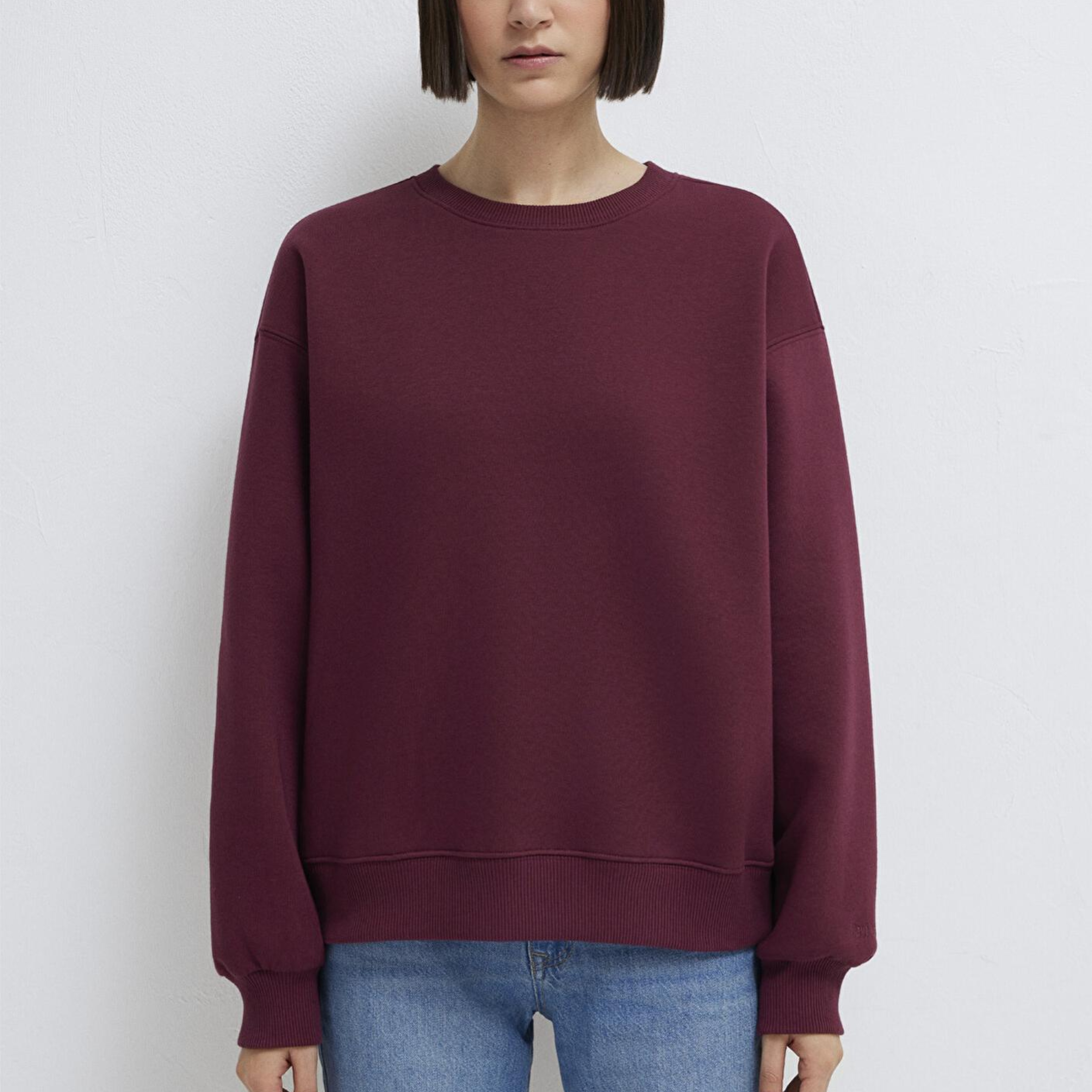 Mavi Bisiklet Yaka Bordo Basic Sweatshirt 1610198-70415