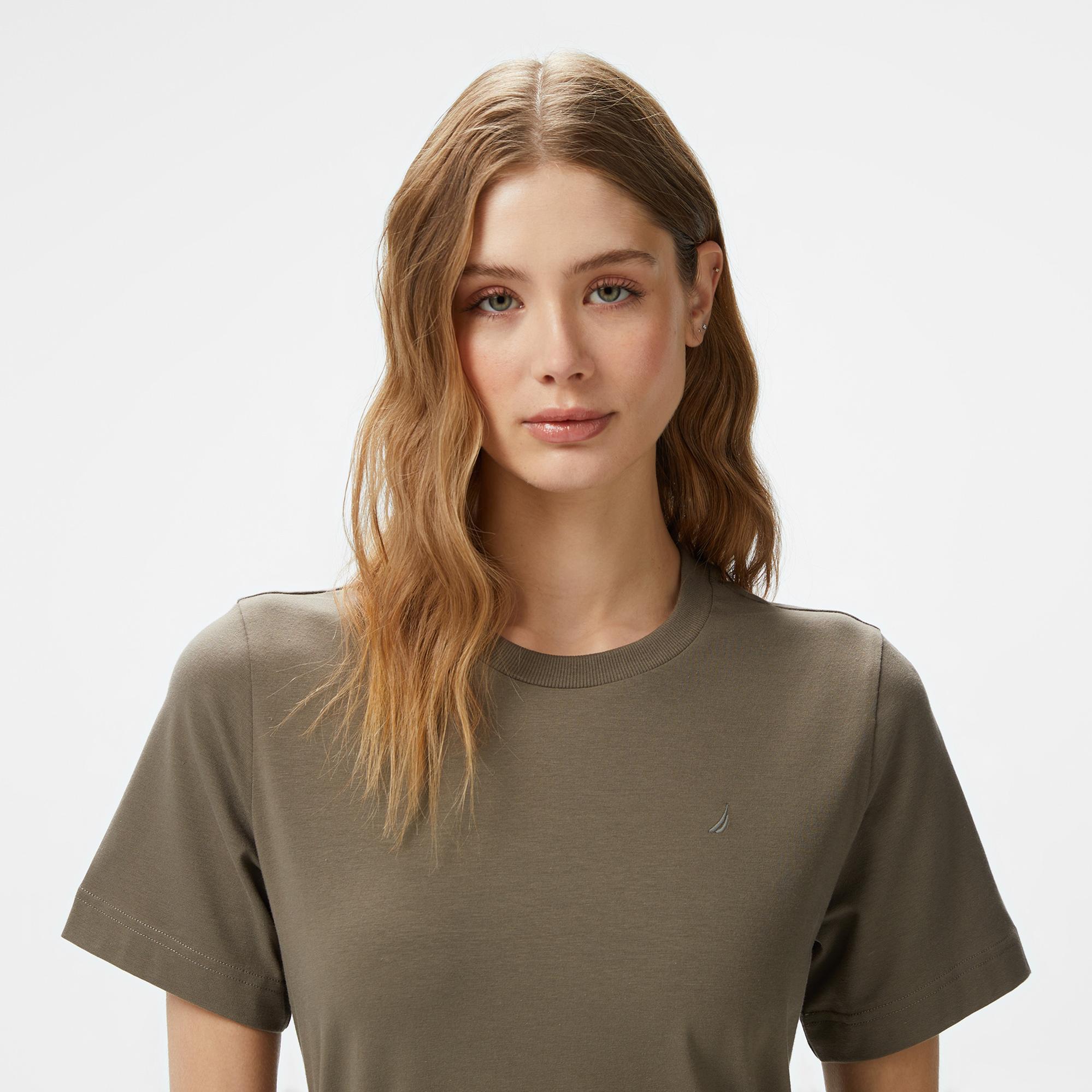 Nautica Kadın Yeşil Regular Fit Kısa Kollu T-Shirt