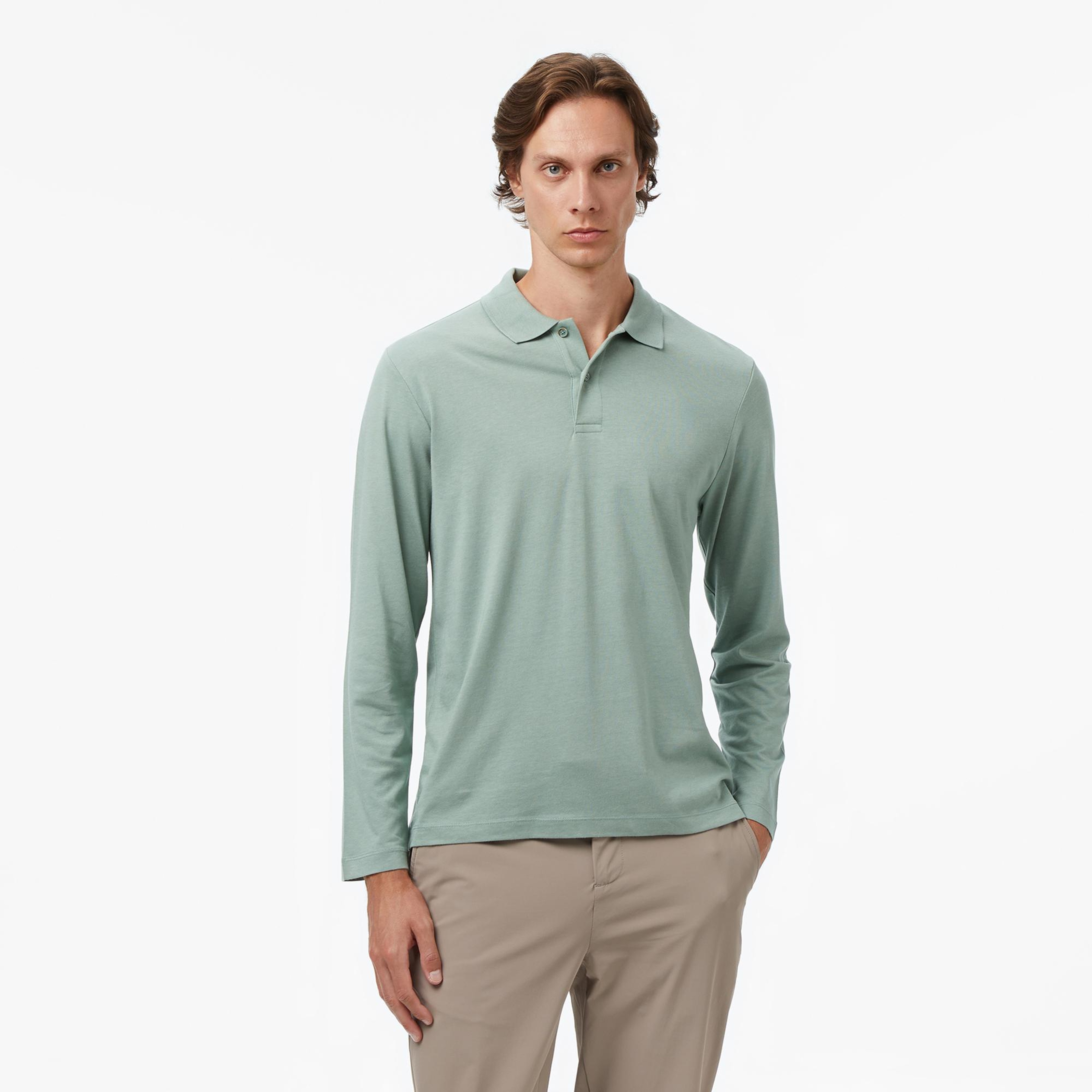 Nautica Erkek Yeşil Classic Fit Polo Yaka T-Shirt