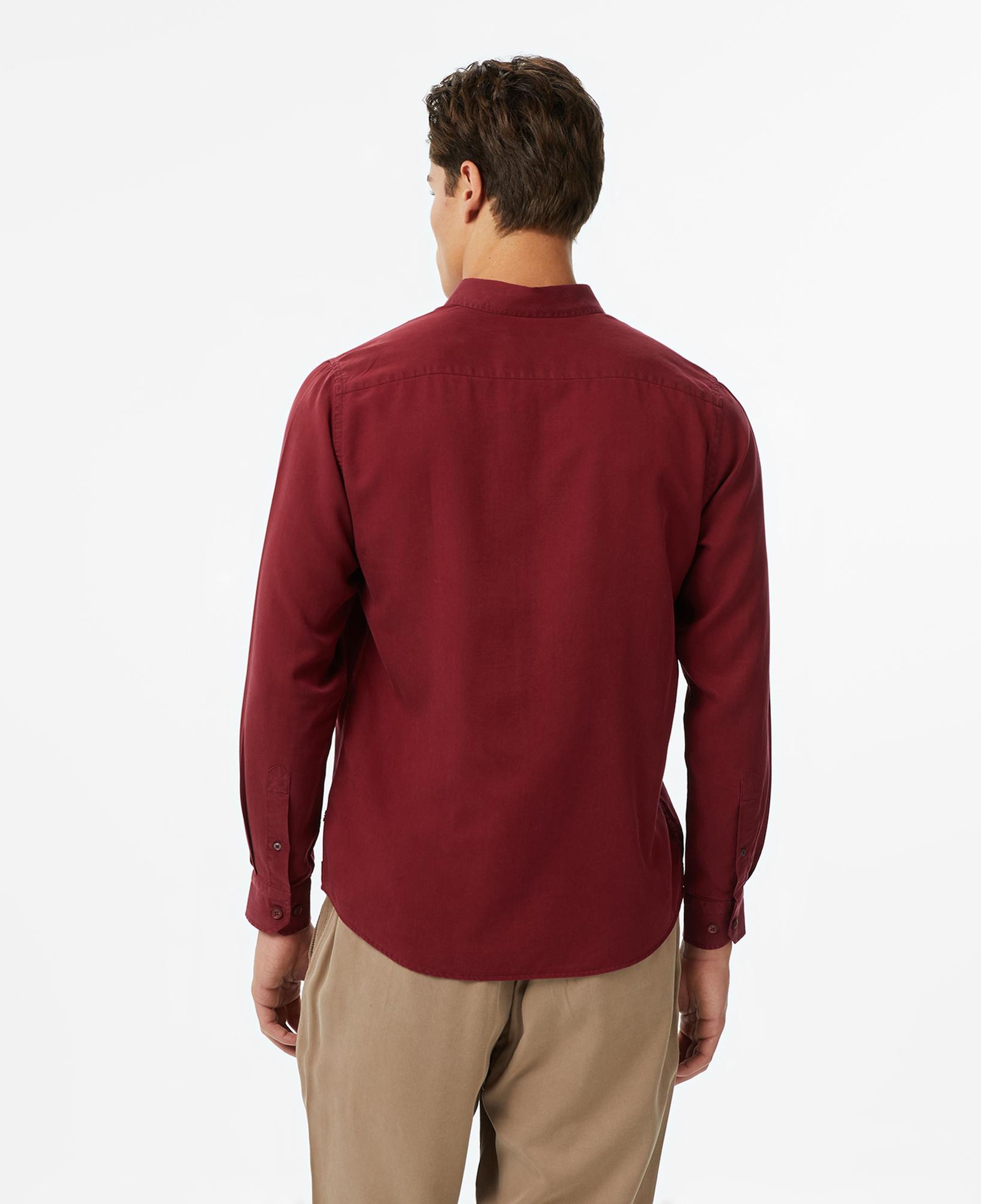 Nautica Erkek Bordo Classic Fit Gömlek