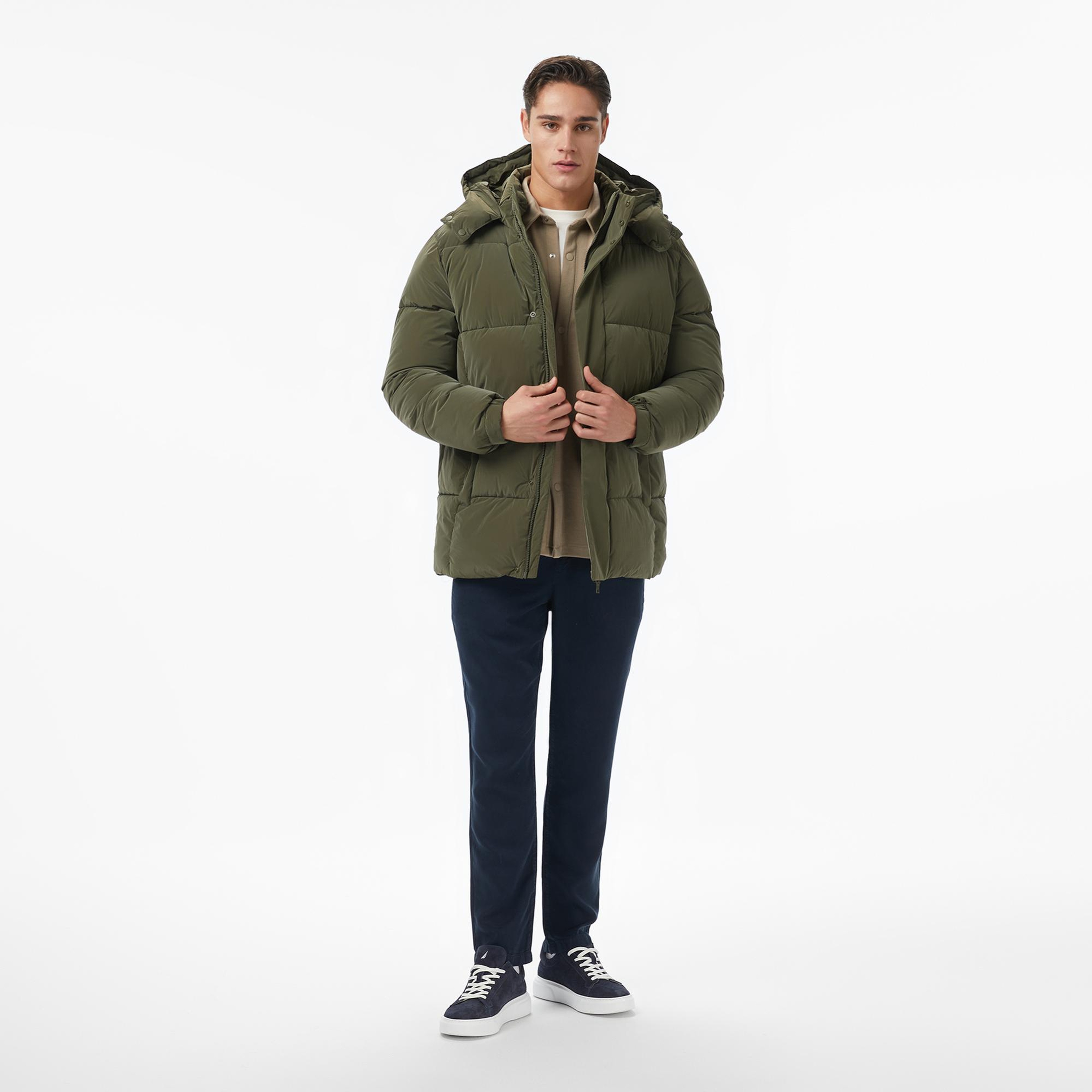 Nautica Erkek Yeşil Regular Fit Mont