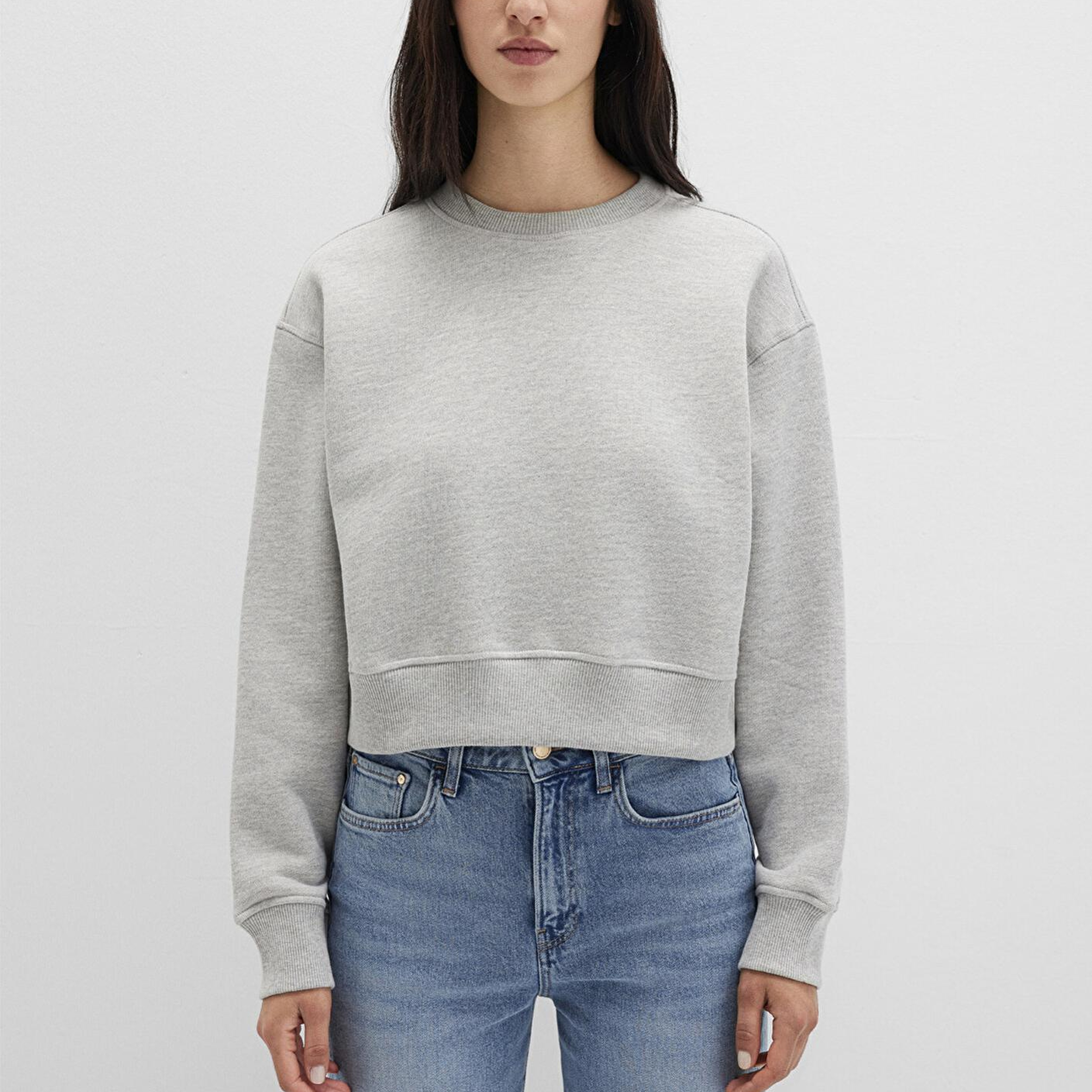 Mavi Gri Basic Crop Sweatshirt 1S10389-82816
