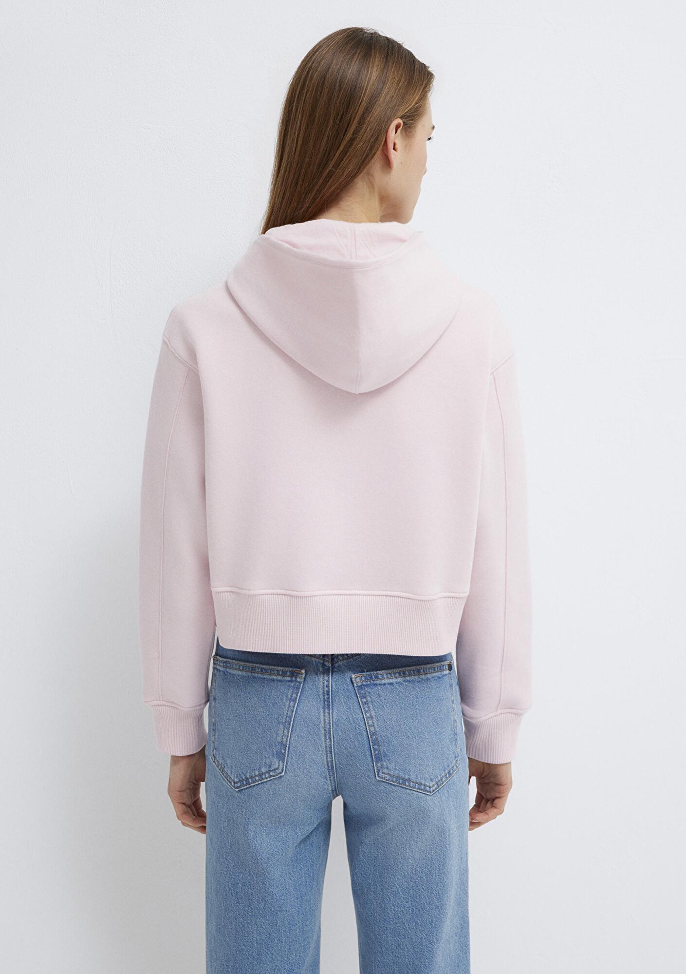 Mavi Kapüşonlu Pembe Sweatshirt 1S10386-71006