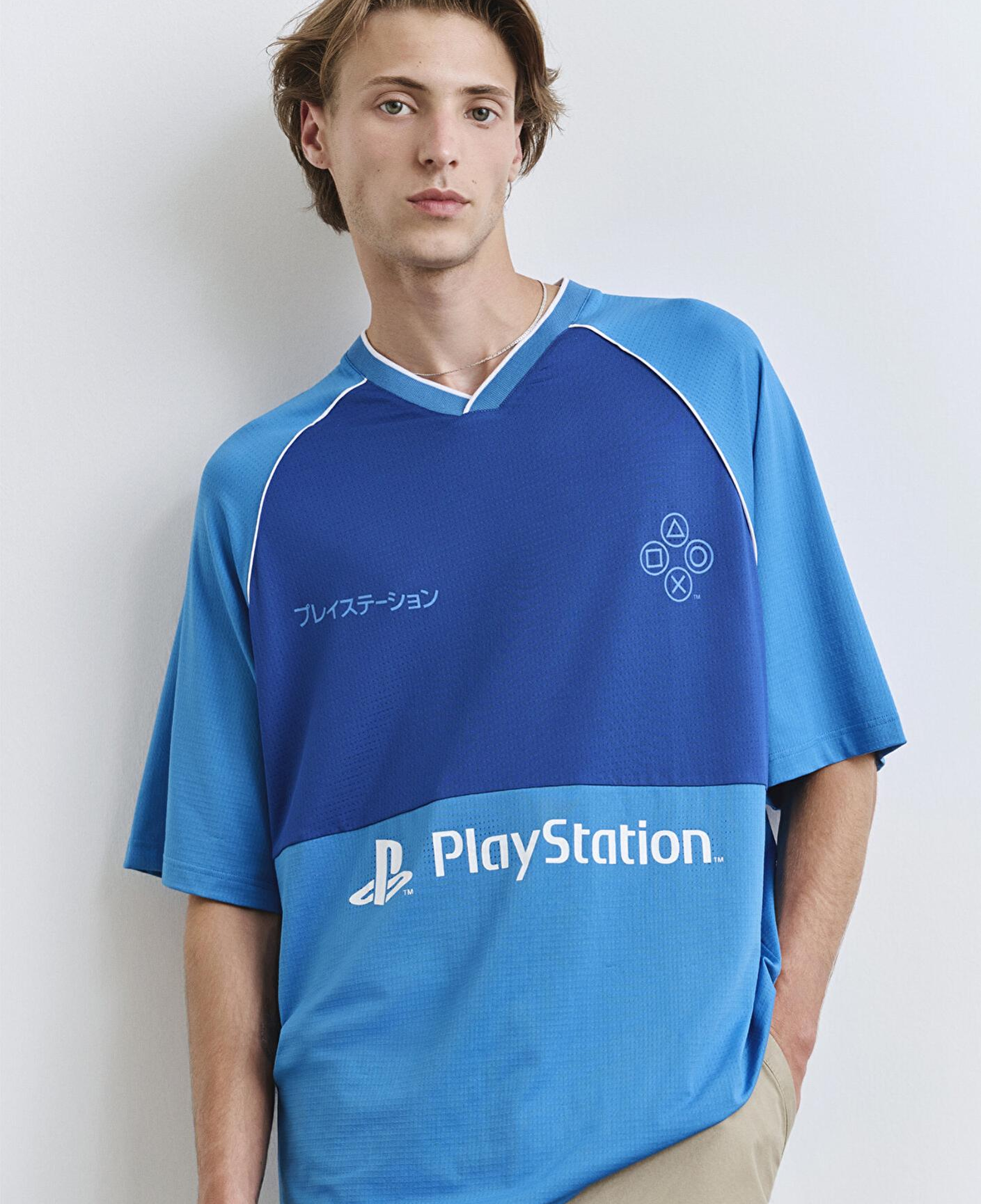 Mavi PlayStation Baskılı Mavi Forma Tişört​ Oversize / Geniş Kesim 0612939-70772