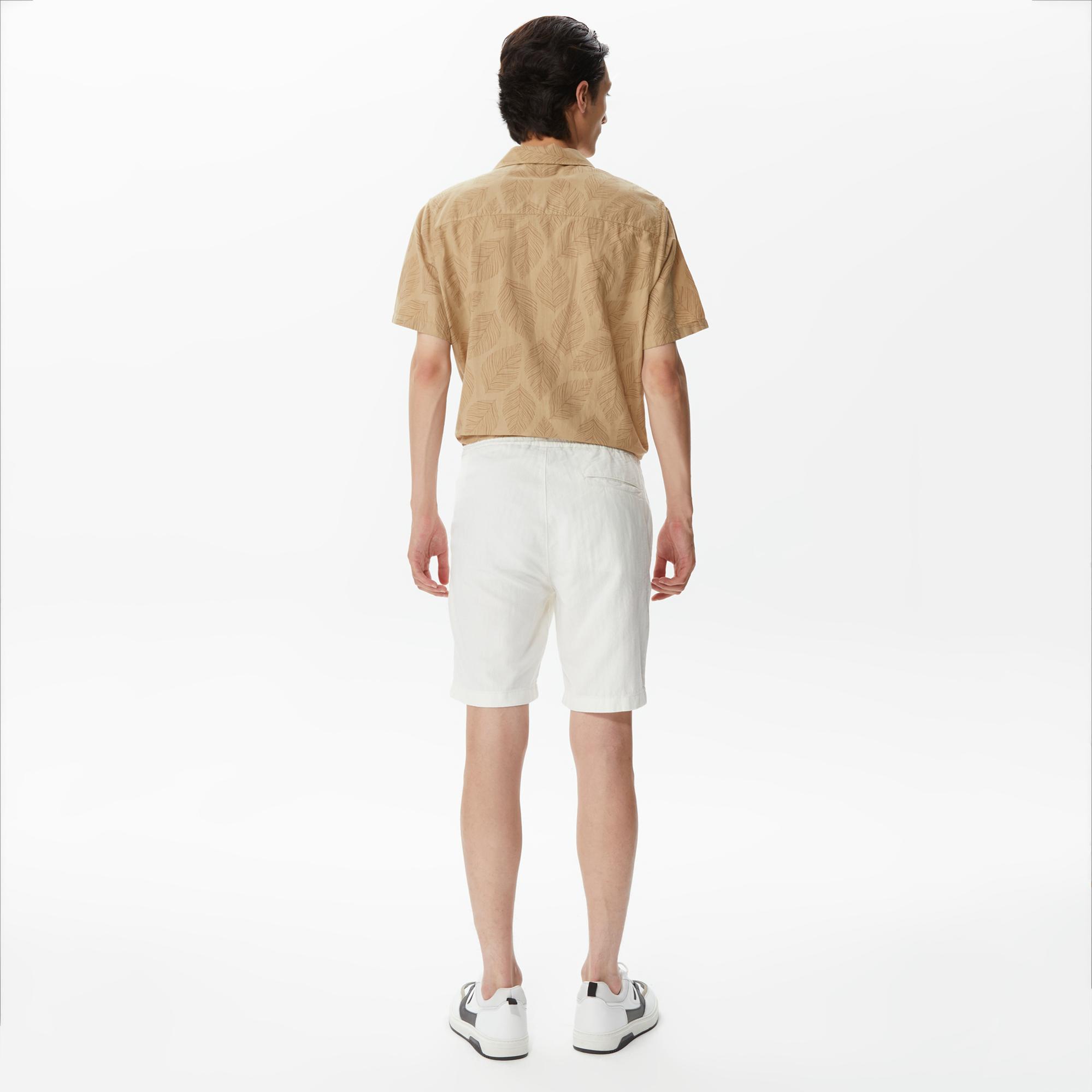 Nautica Erkek Beyaz Bermuda Şort