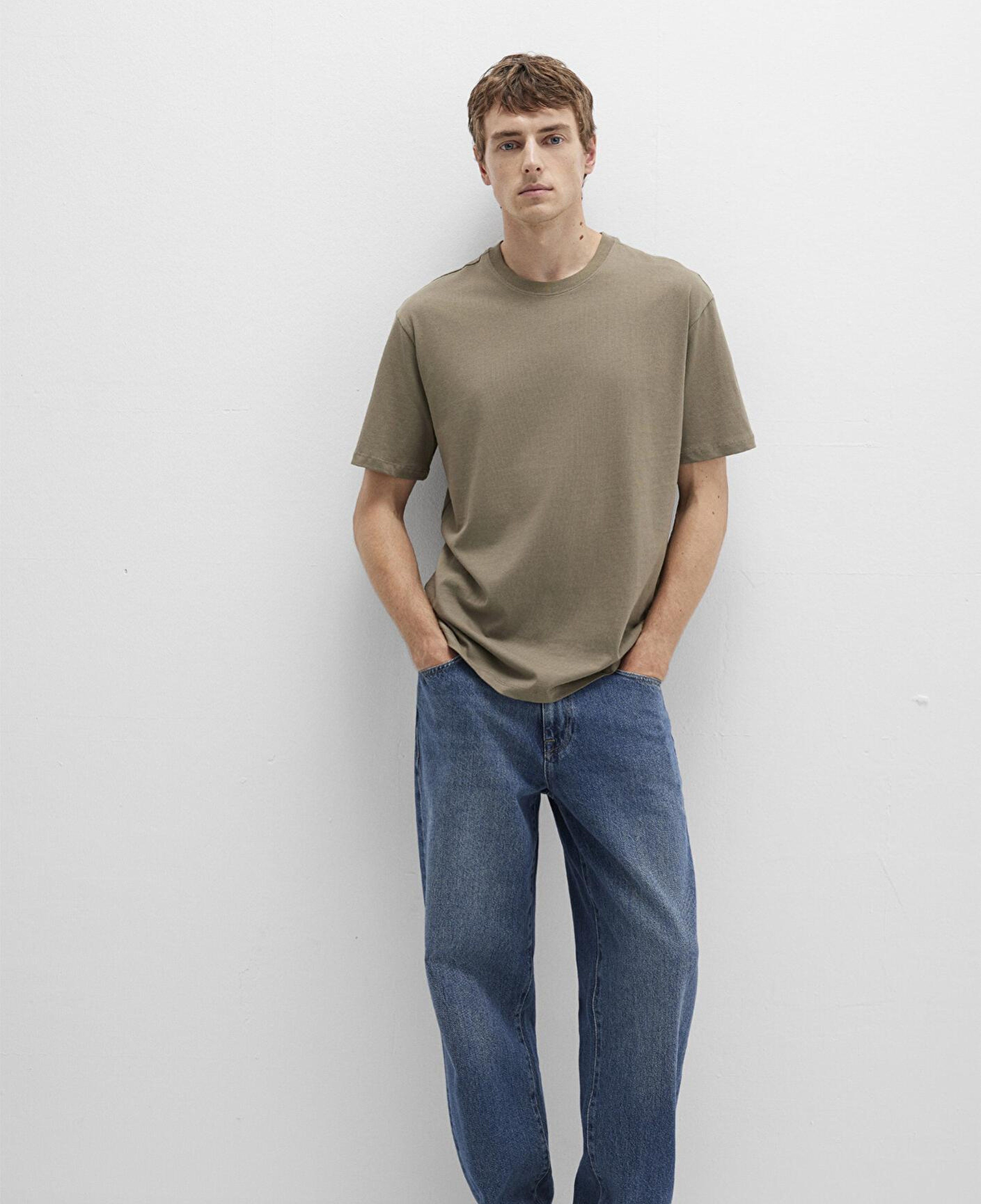 Mavi Haki Basic Tişört Loose Fit / Bol Rahat Kesim 066249-71816