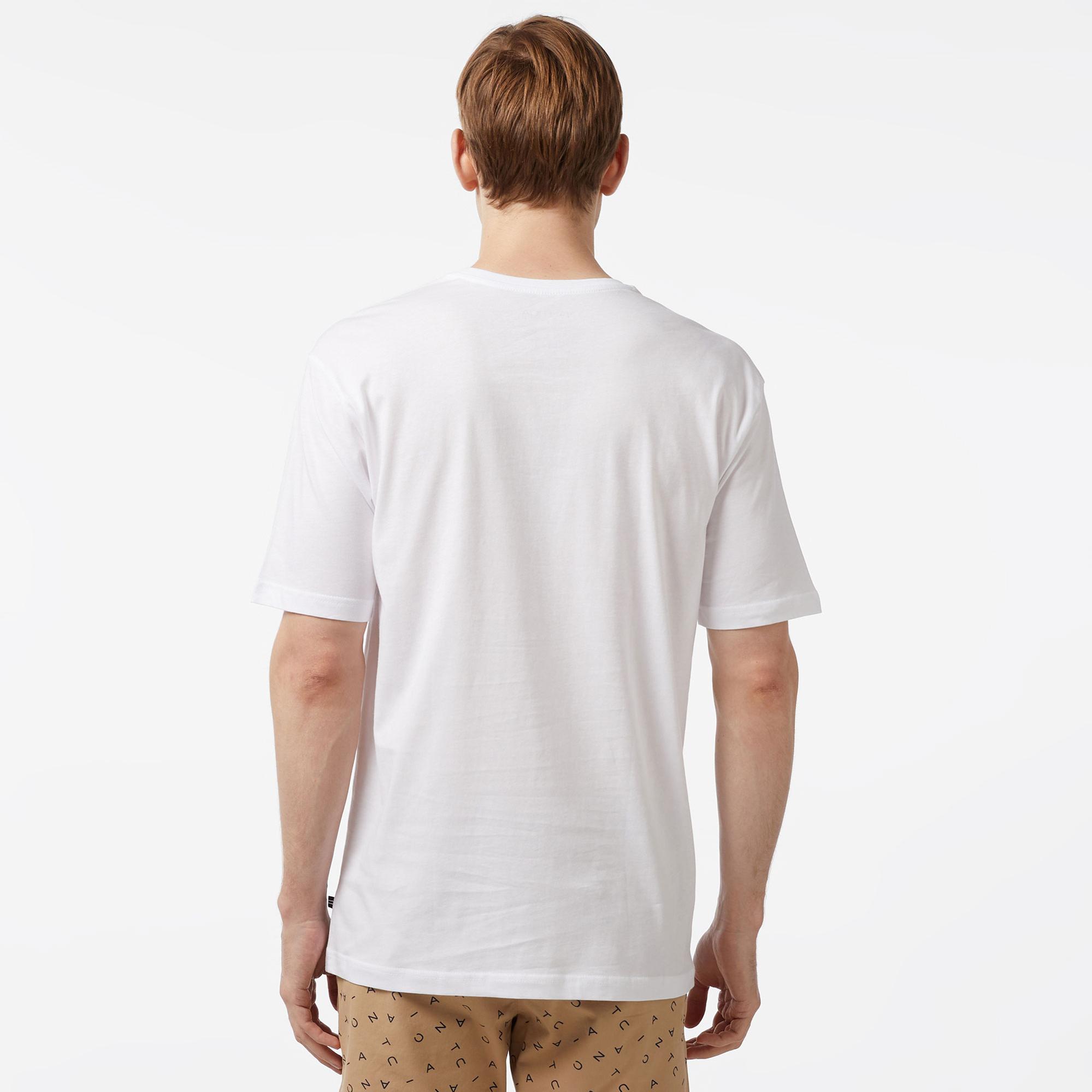 Nautica Erkek Beyaz Oversize T-Shirt