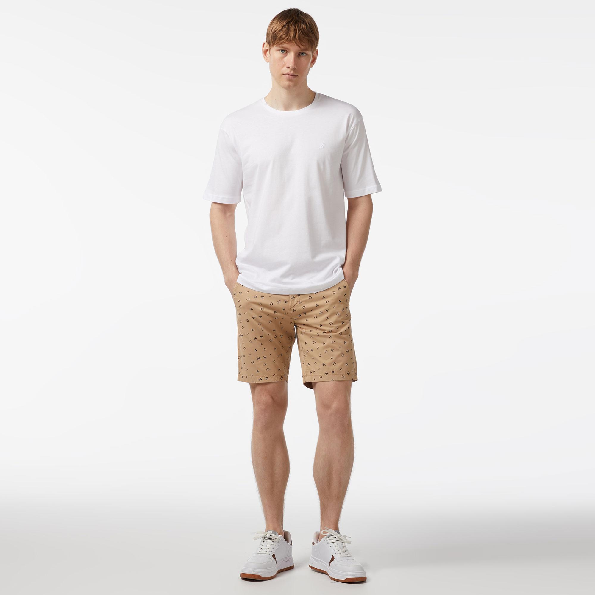 Nautica Erkek Beyaz Oversize T-Shirt