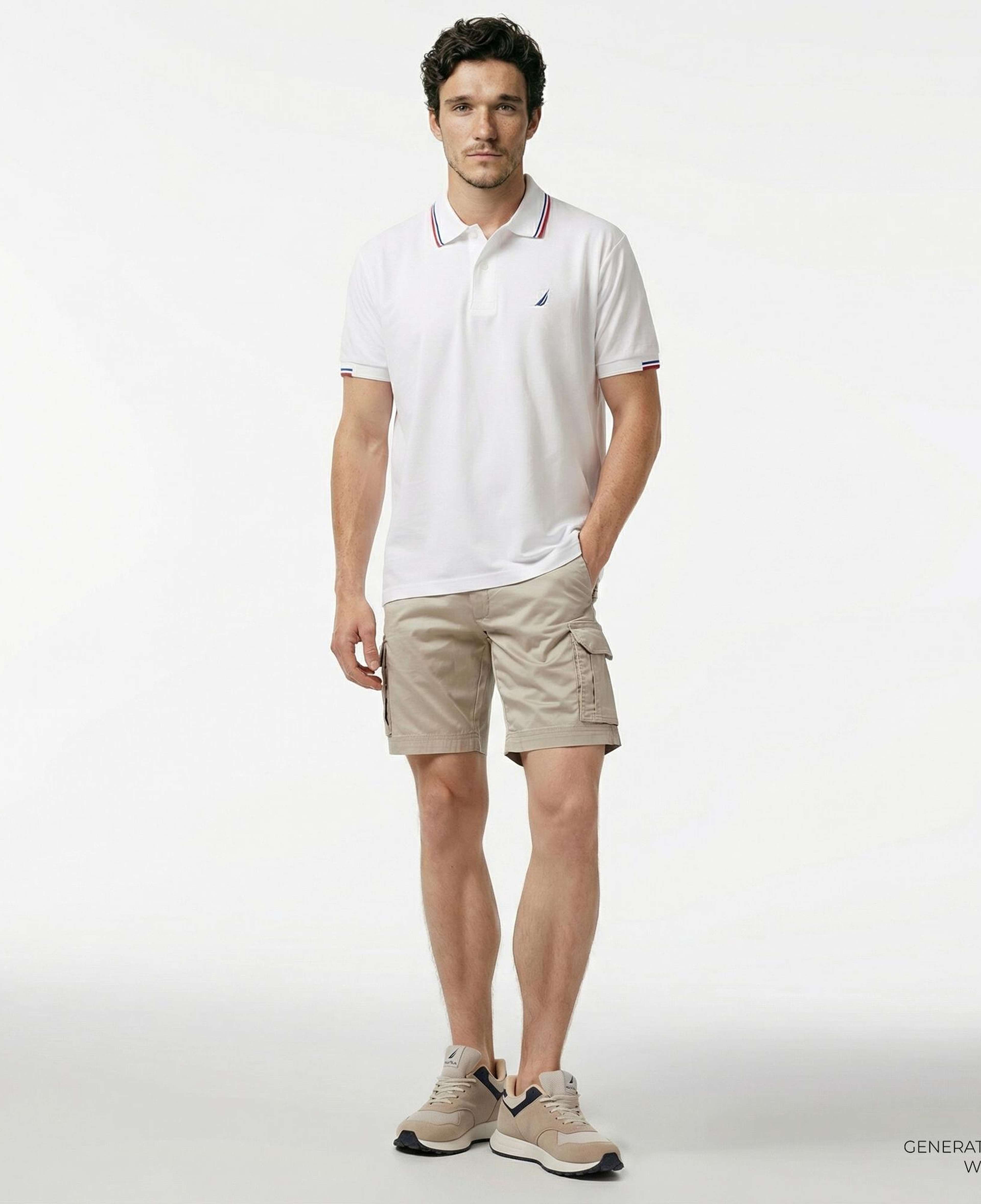 Nautica Erkek Bej Regular Fit Şort