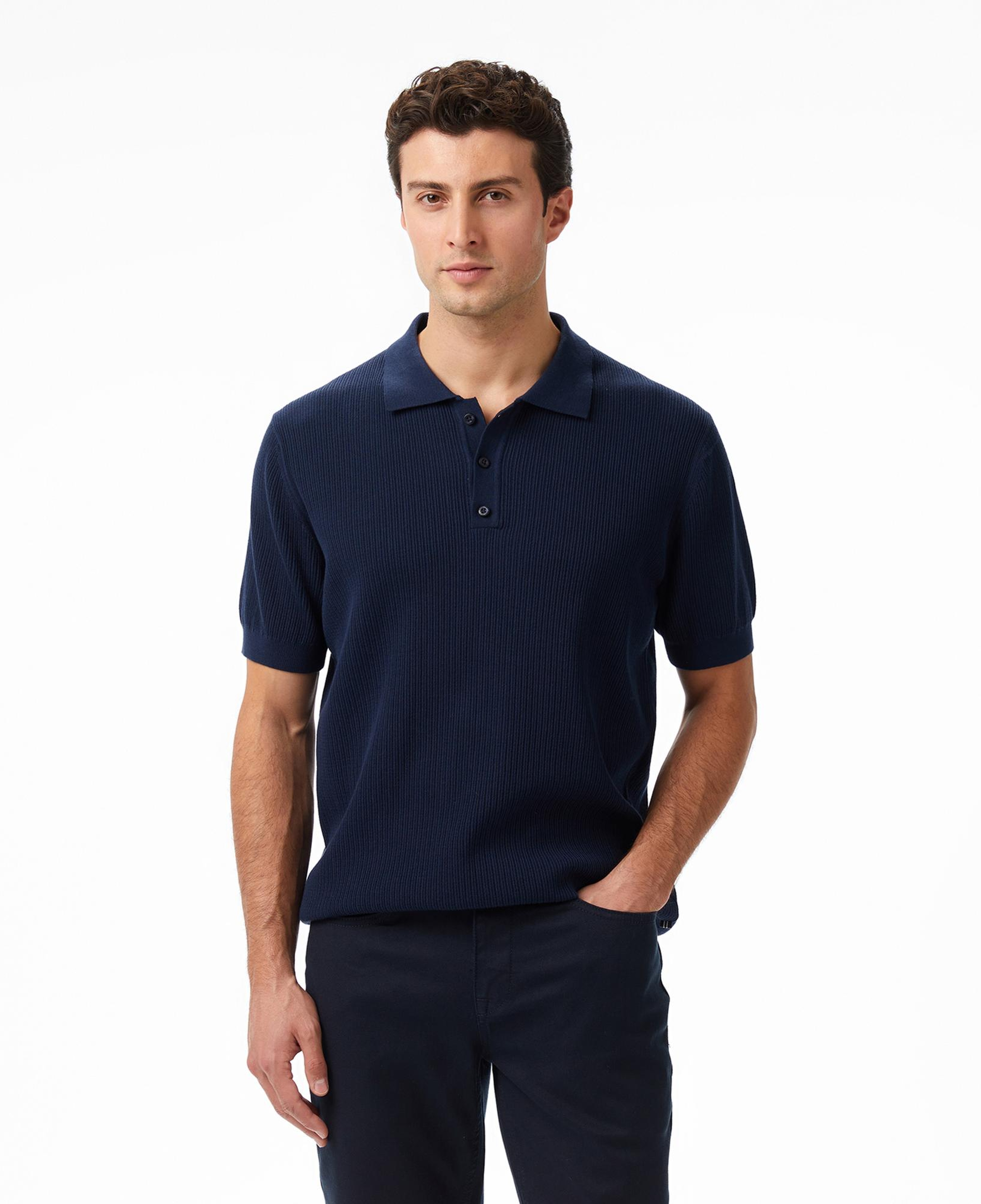 Nautica Erkek Lacivert Regular Fit Kısa Kollu Triko