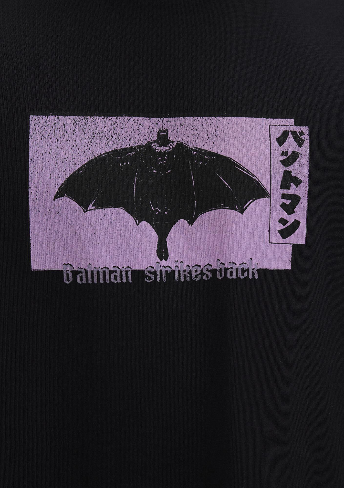 Mavi Batman Baskılı Siyah Tişört Relaxed Fit / Rahat Kesim 0612920-900
