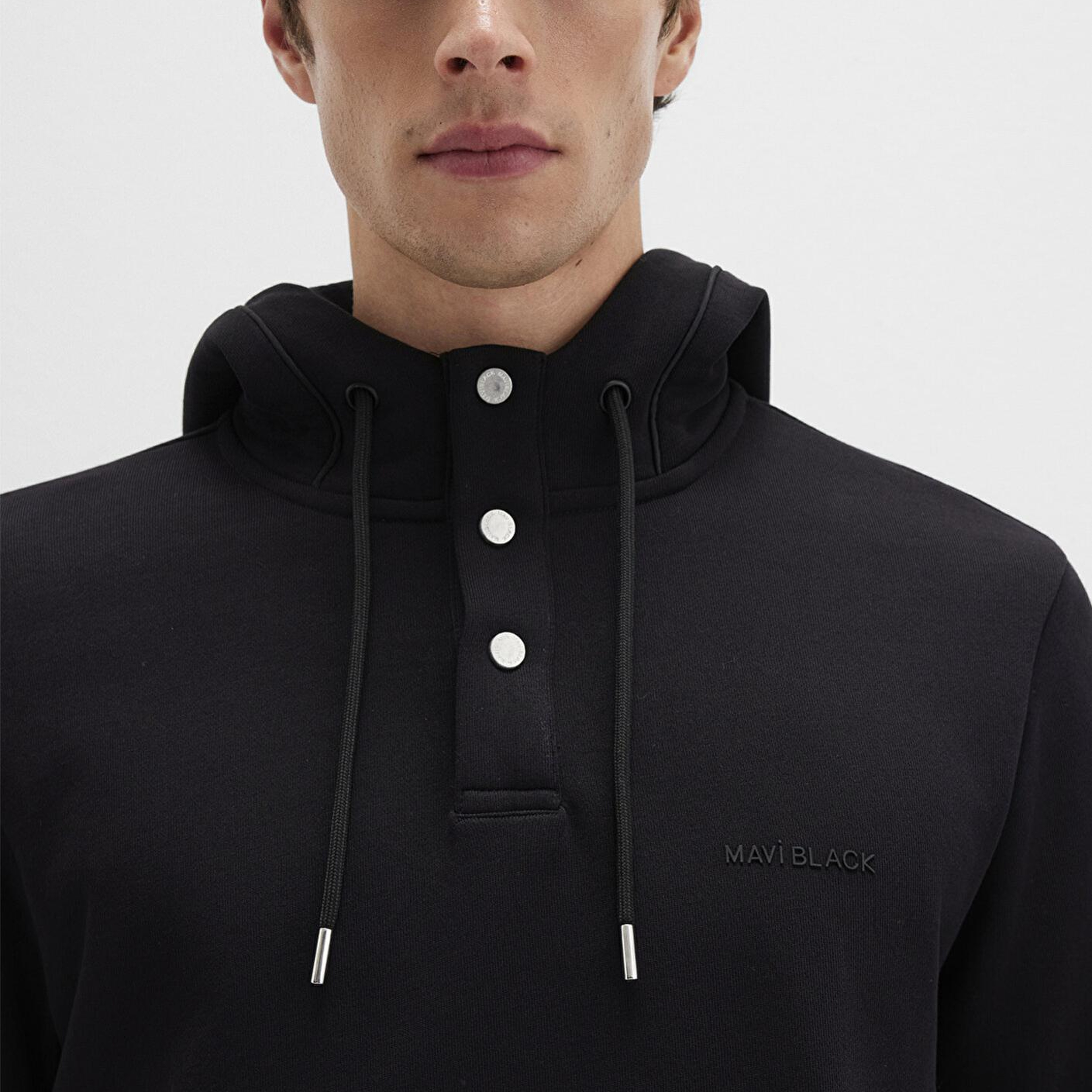 Mavi Mavi Black Kapüşonlu Siyah Sweatshirt 0S10384-900