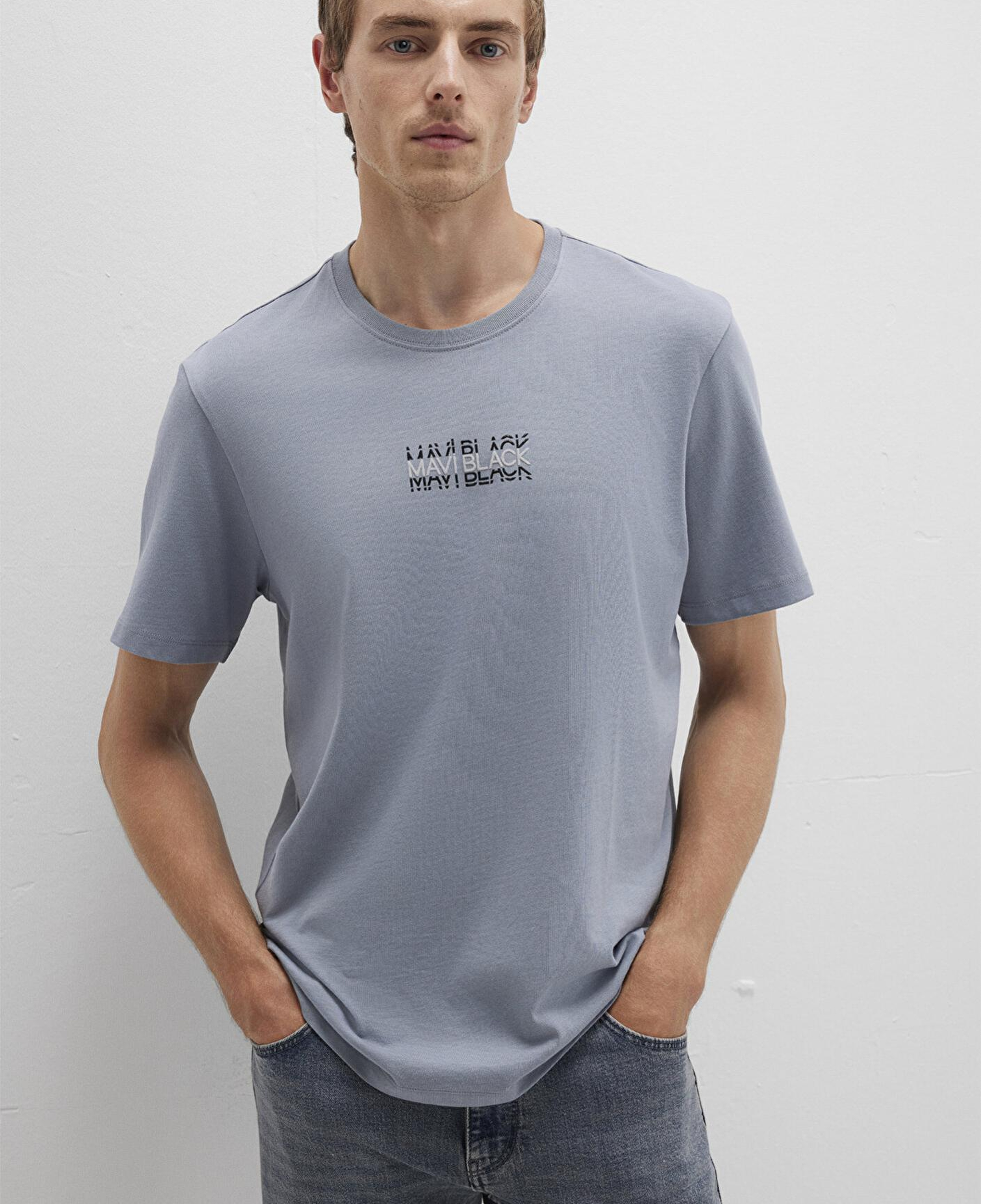 Mavi Mavi Black Baskılı Mavi Tişört Regular Fit / Normal Kesim 0612867-86584