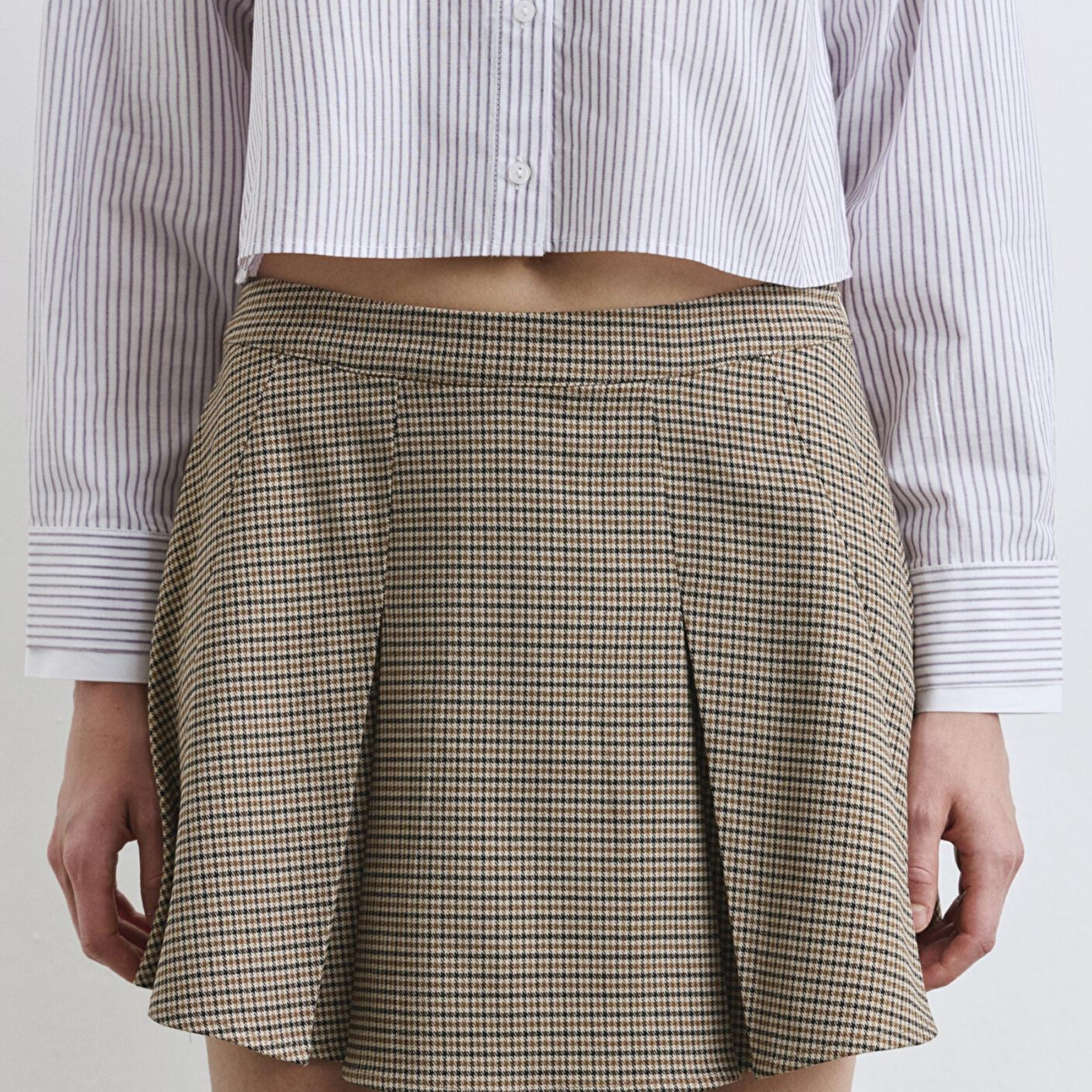 Mavi Pötikare Pileli Mini Etek 1310725-87491