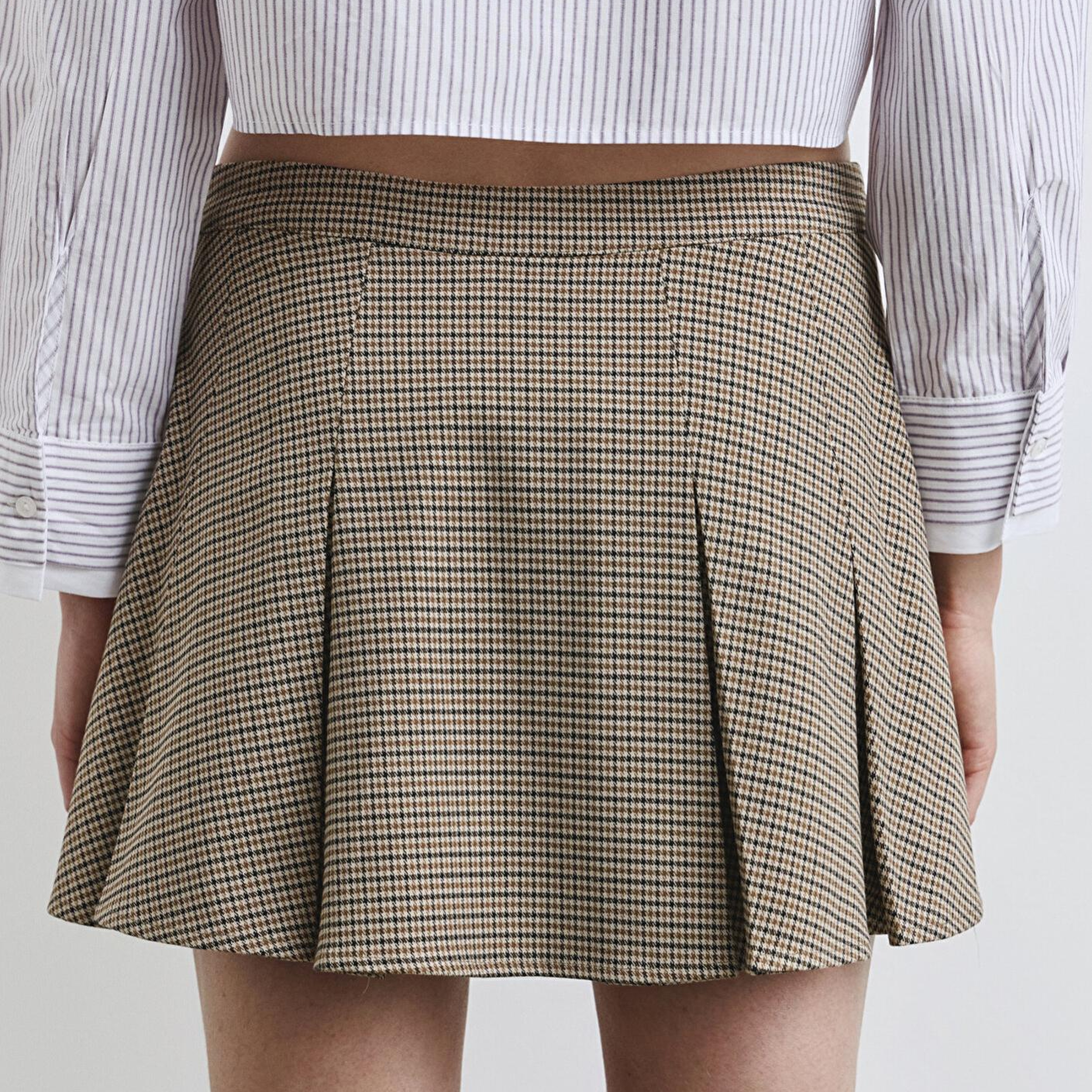 Mavi Pötikare Pileli Mini Etek 1310725-87491