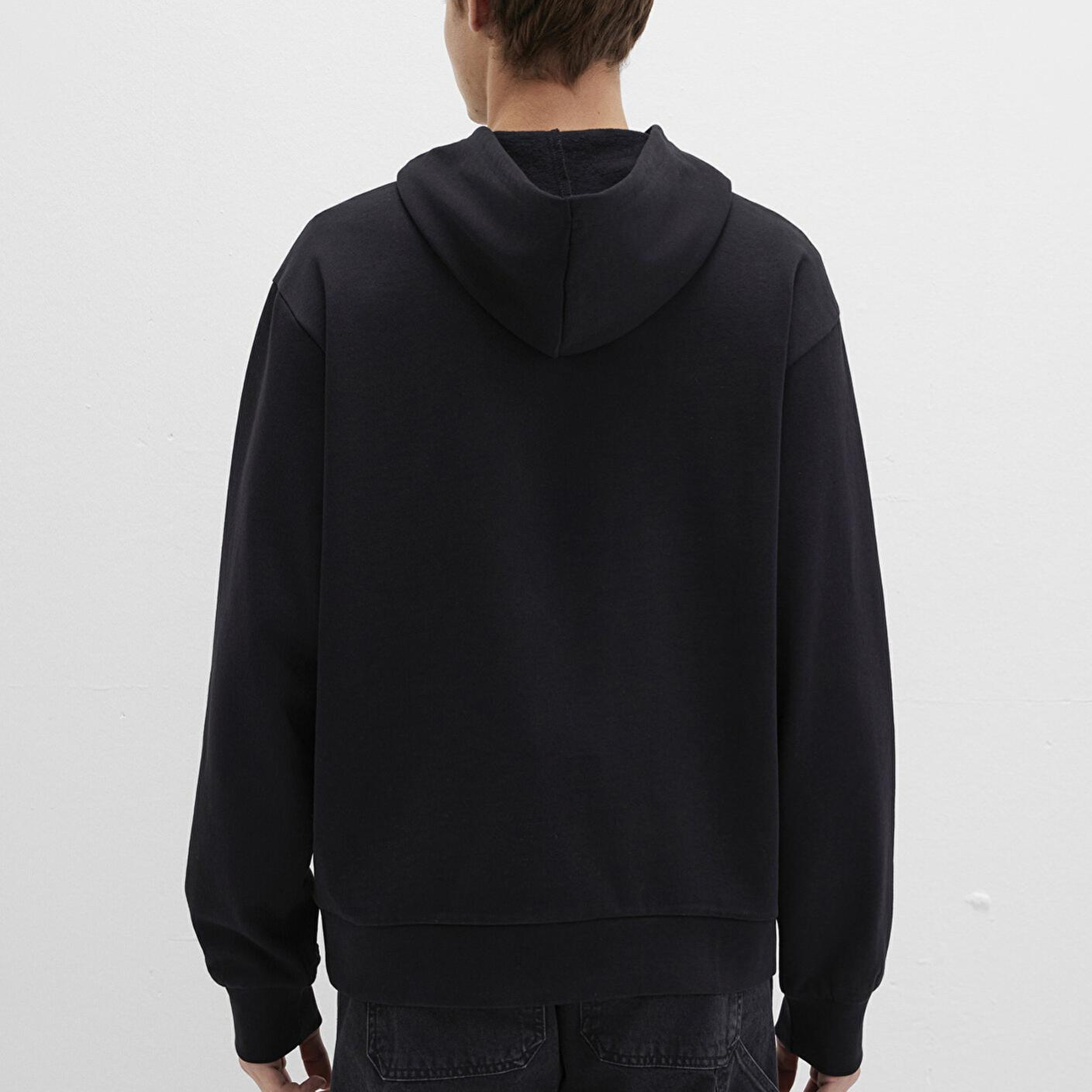 Mavi Mavi Baskılı Kapüşonlu Siyah Sweatshirt 0S10397-900