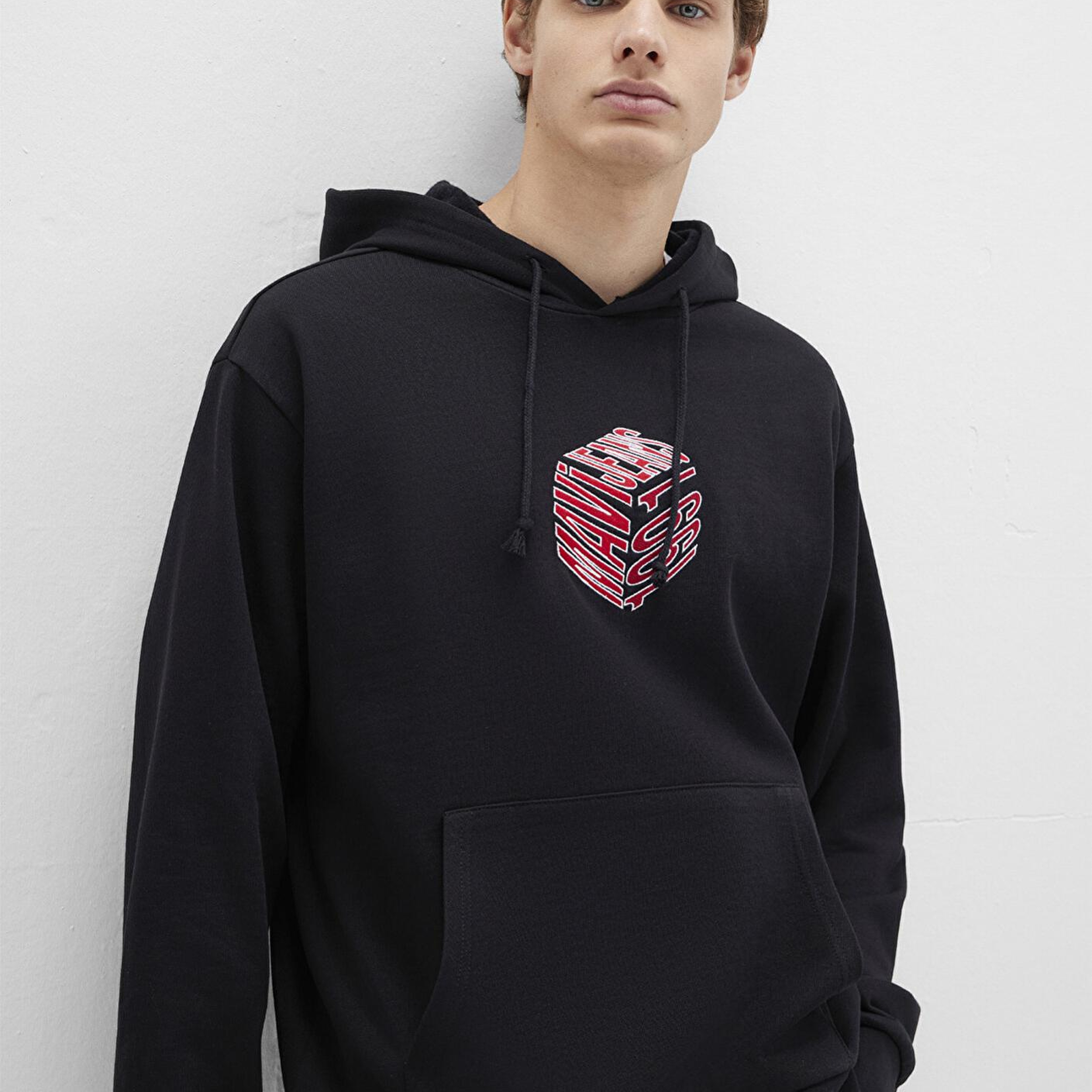 Mavi Mavi Baskılı Kapüşonlu Siyah Sweatshirt 0S10397-900