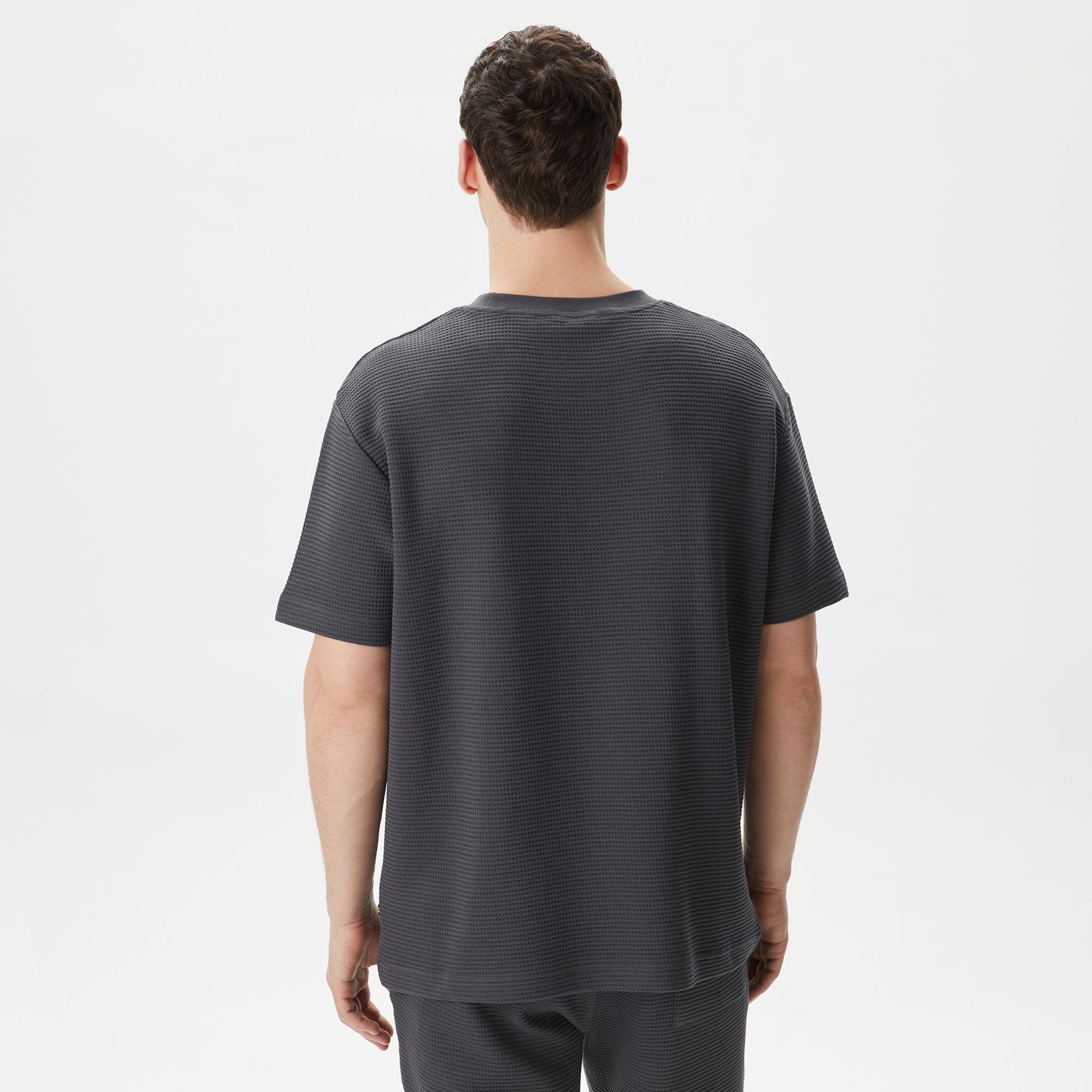 Nautica Erkek Gri Oversize T-Shirt