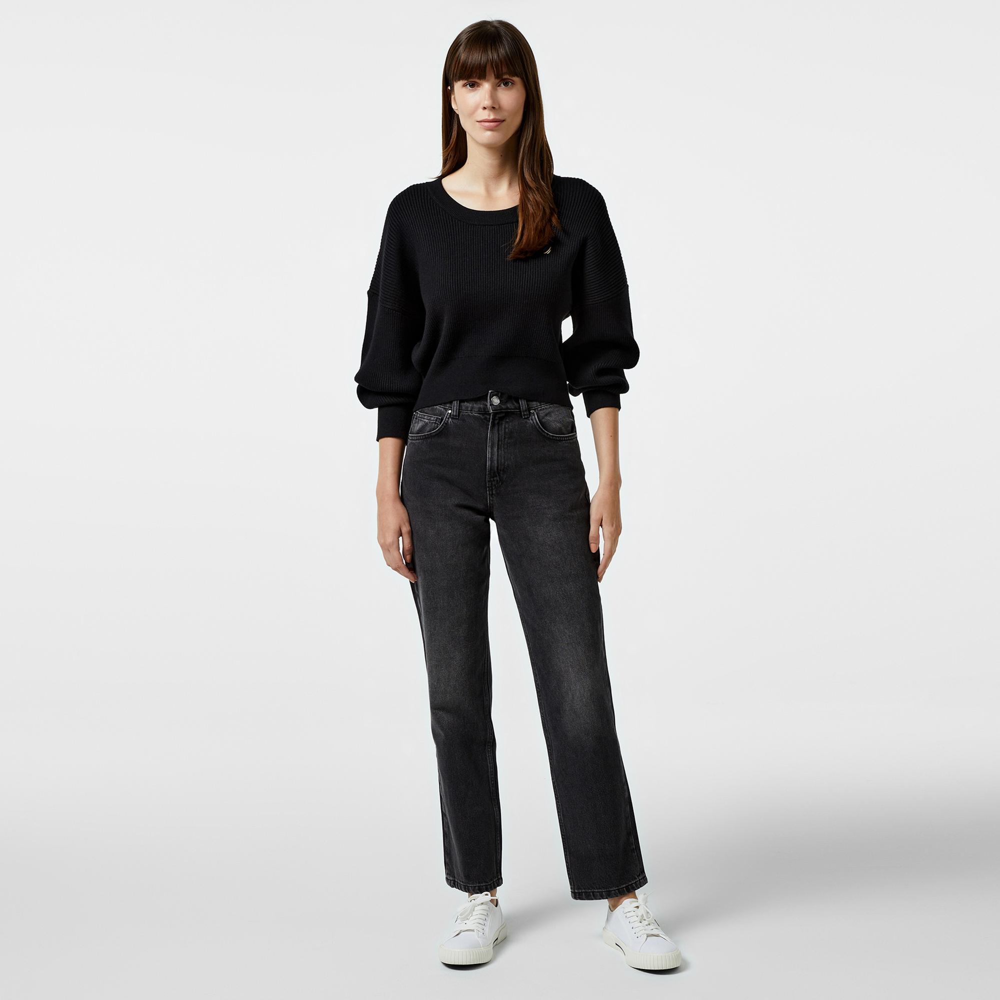 Nautica Kadın Siyah Regular Fit Kazak