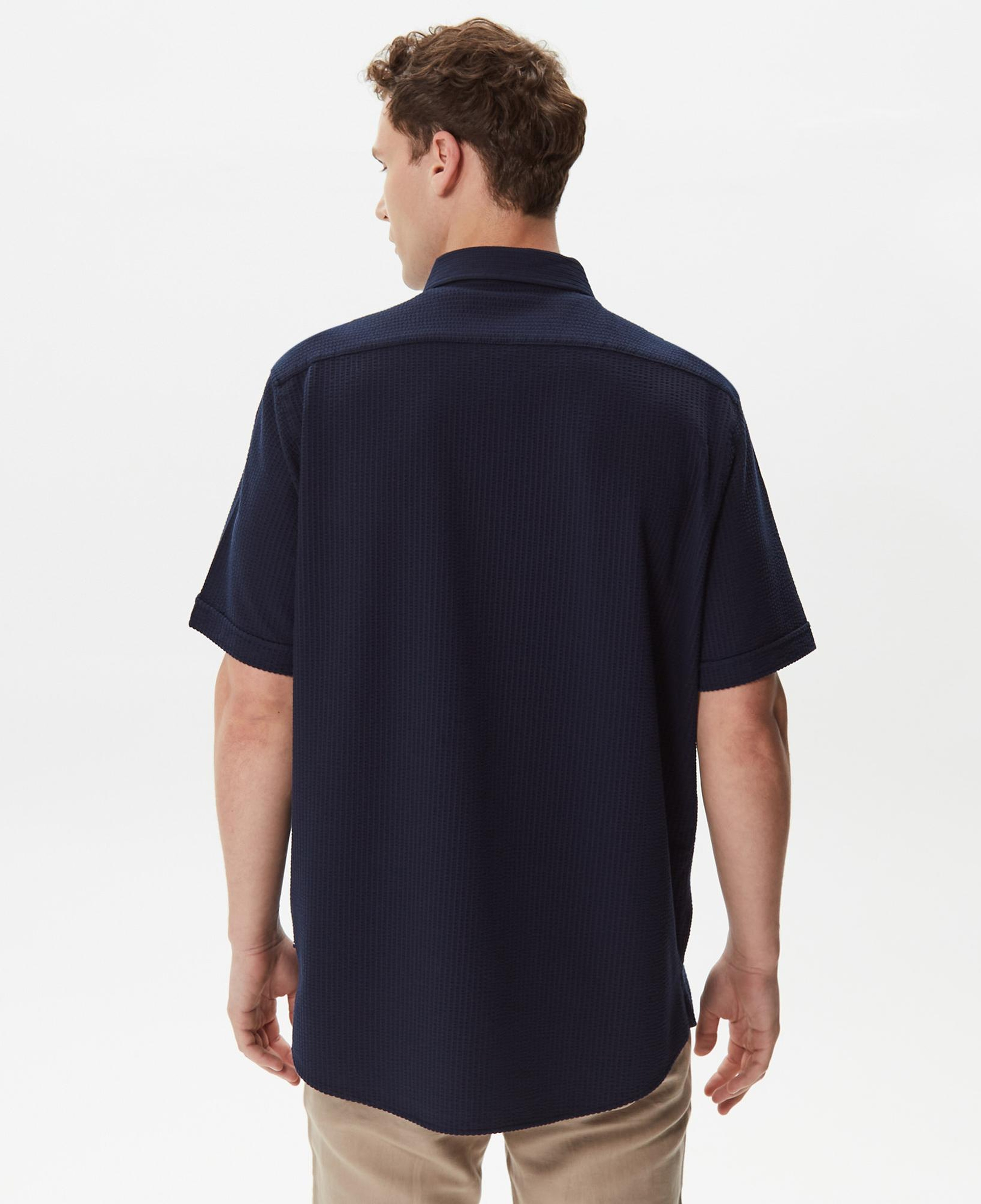 Nautica Erkek Lacivert Classic Fit Kısa Kollu Gömlek