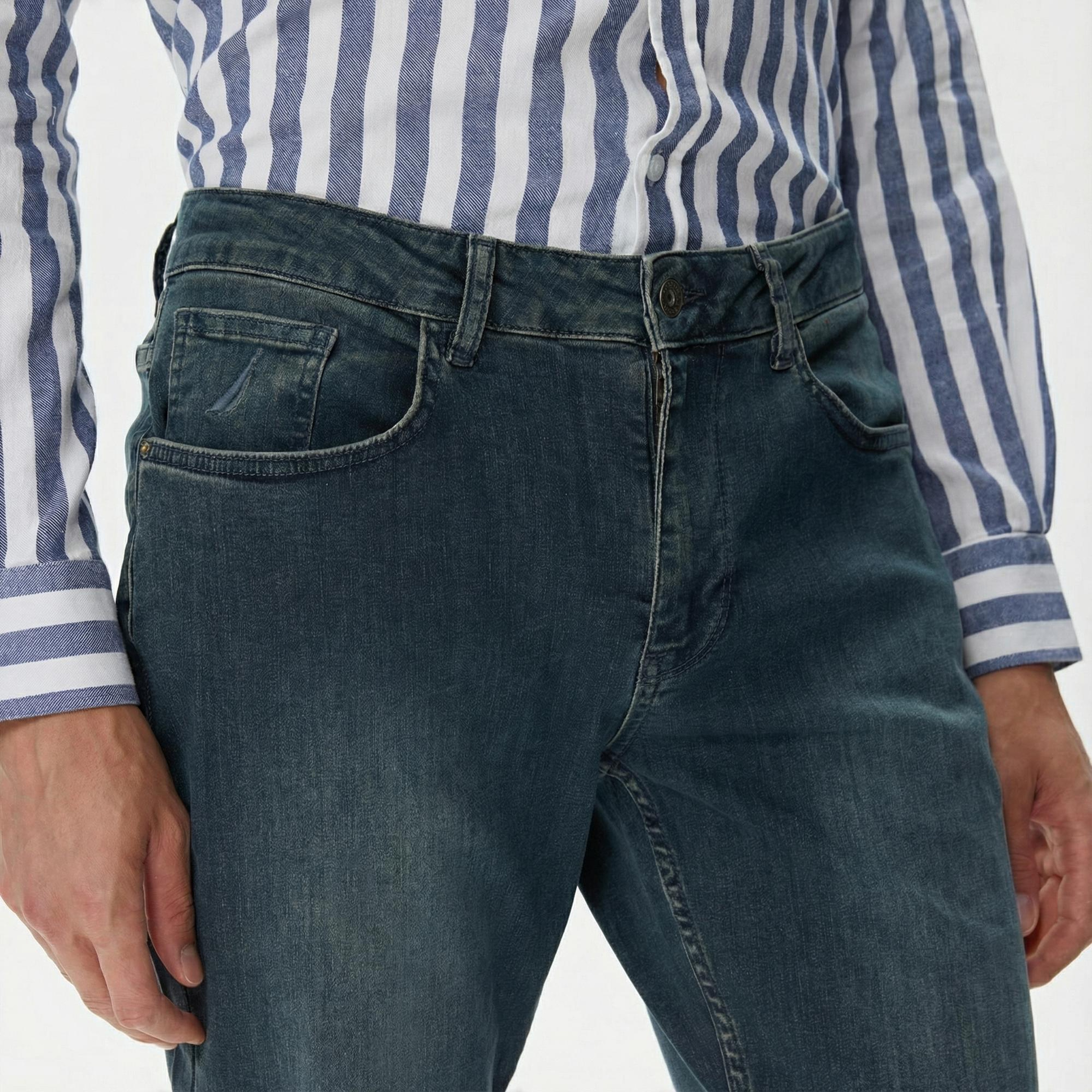 Nautica Erkek Lacivert Slim Fit Jean Pantolon