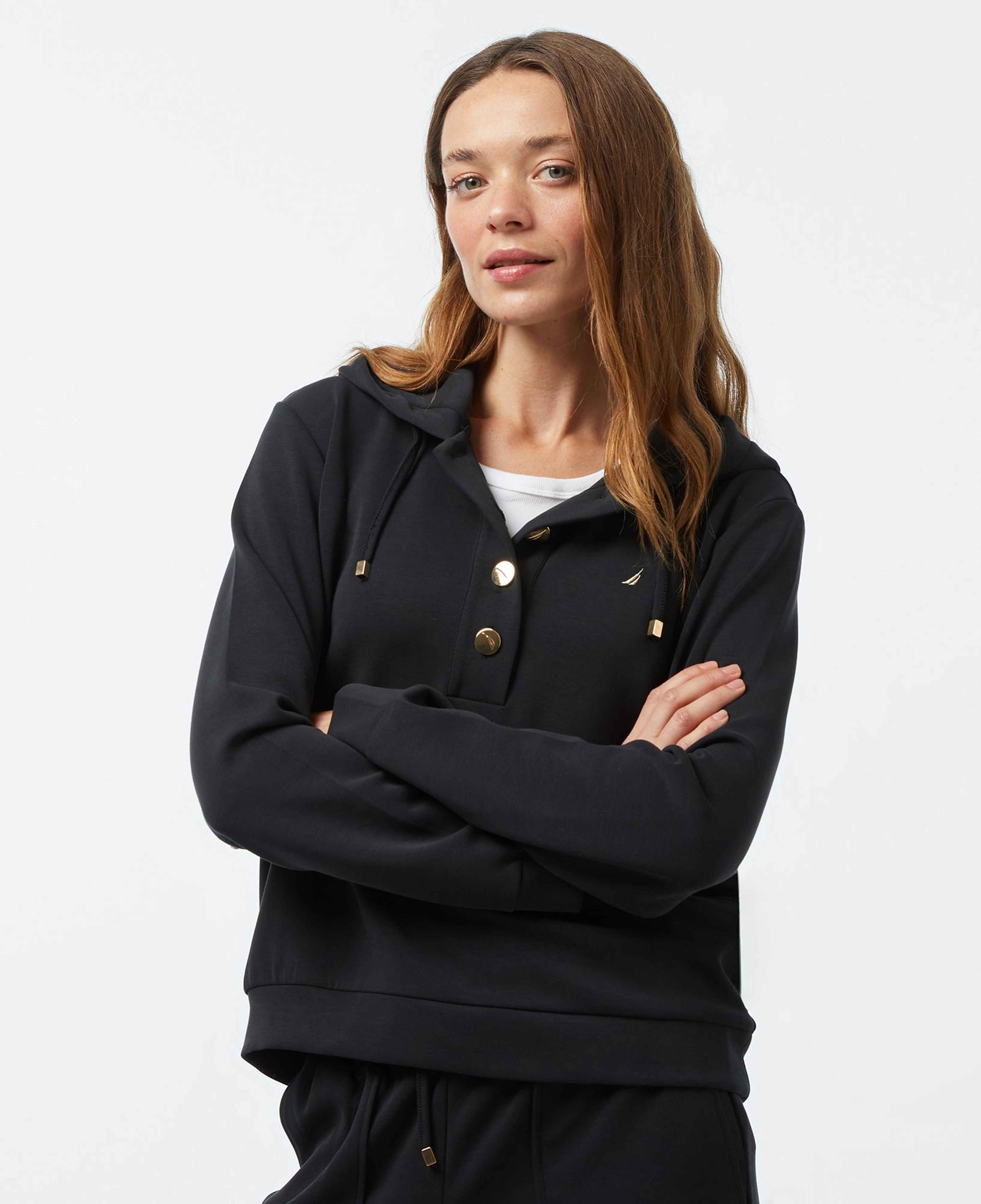 Nautica Kadın Siyah Regular Fit Sweatshirt