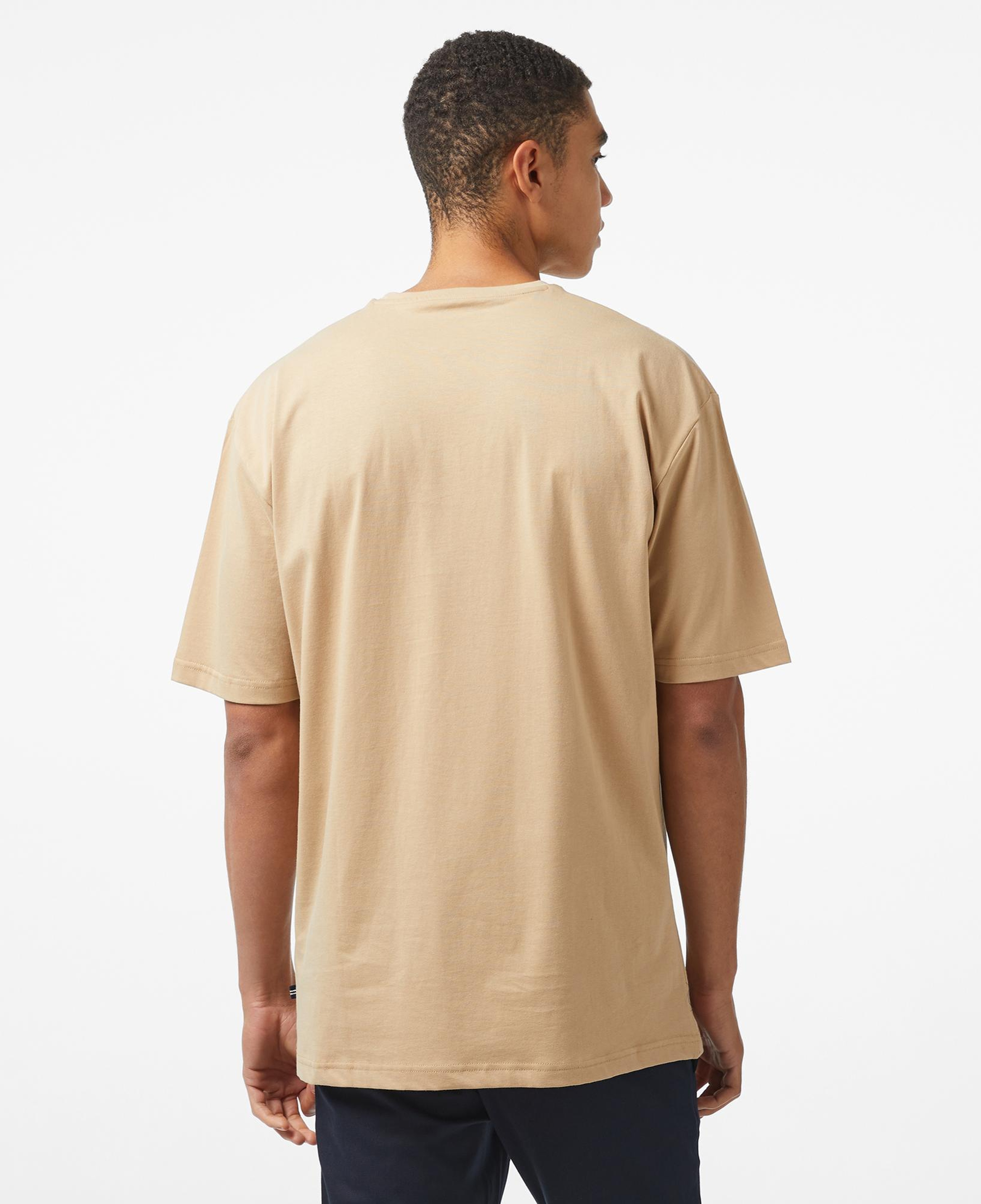 Nautica Erkek Bej Oversize Kısa Kollu T-Shirt