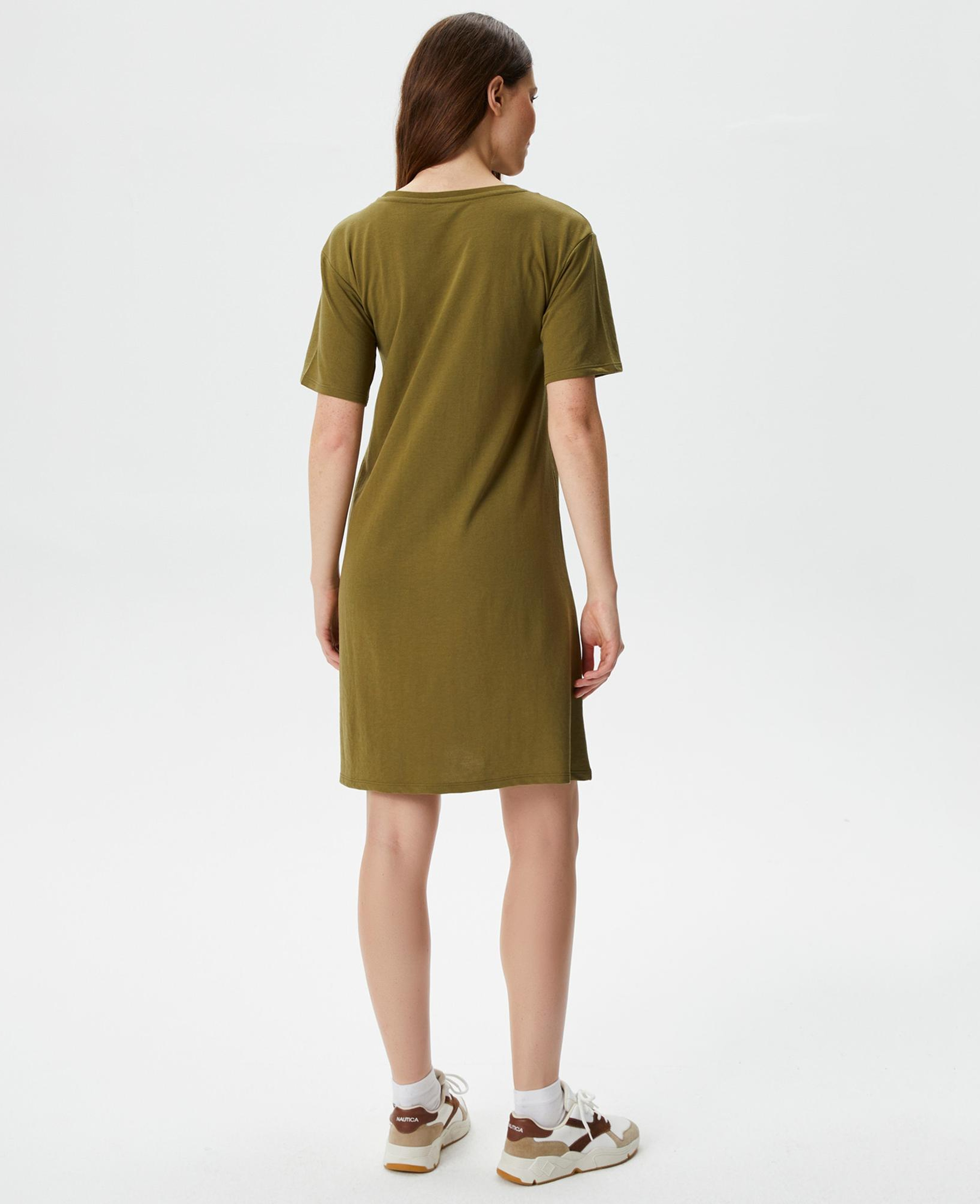 Nautica Kadın Yeşil Relaxed Fit Kısa Kollu Elbise