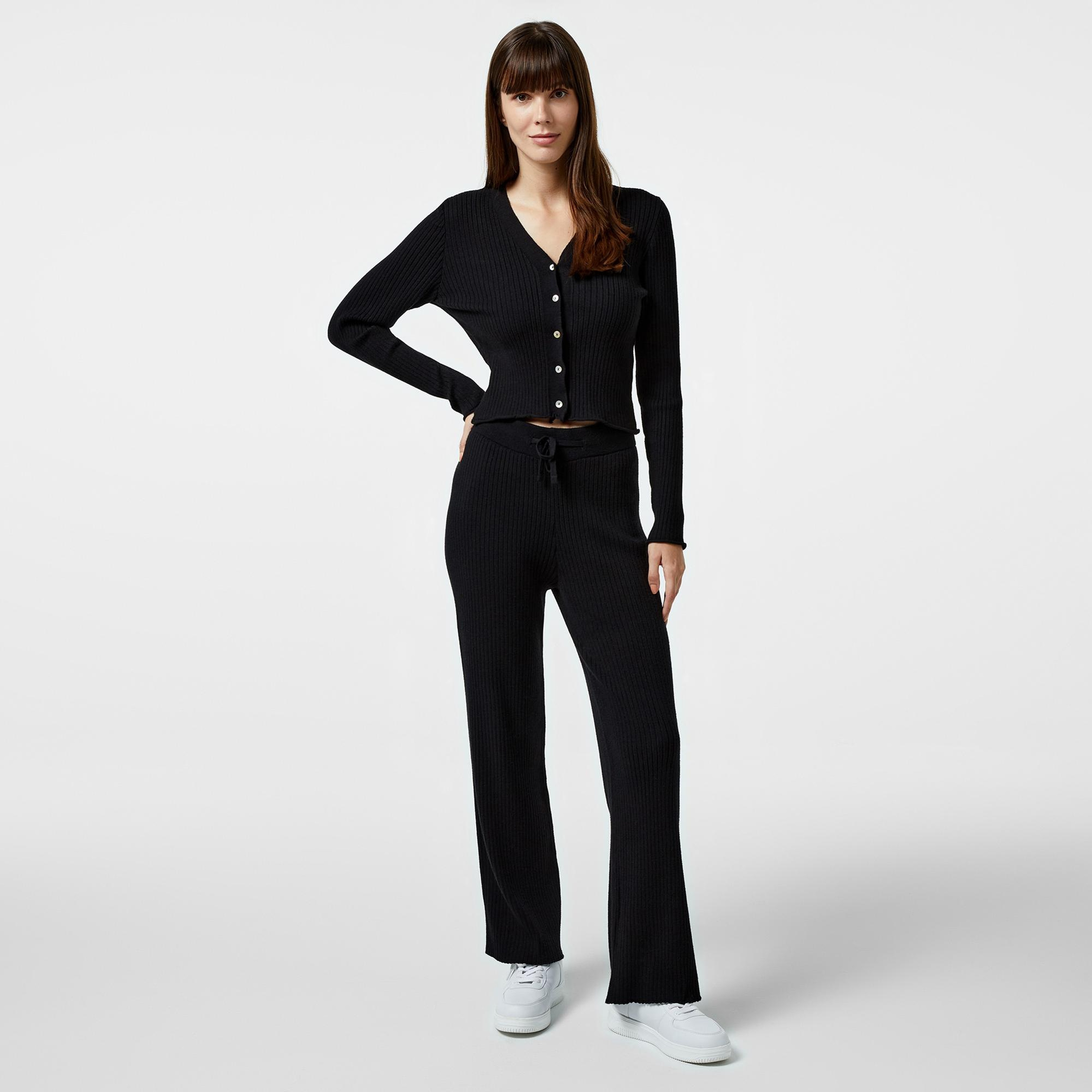 Nautica Kadın Siyah Slim Fit Hırka