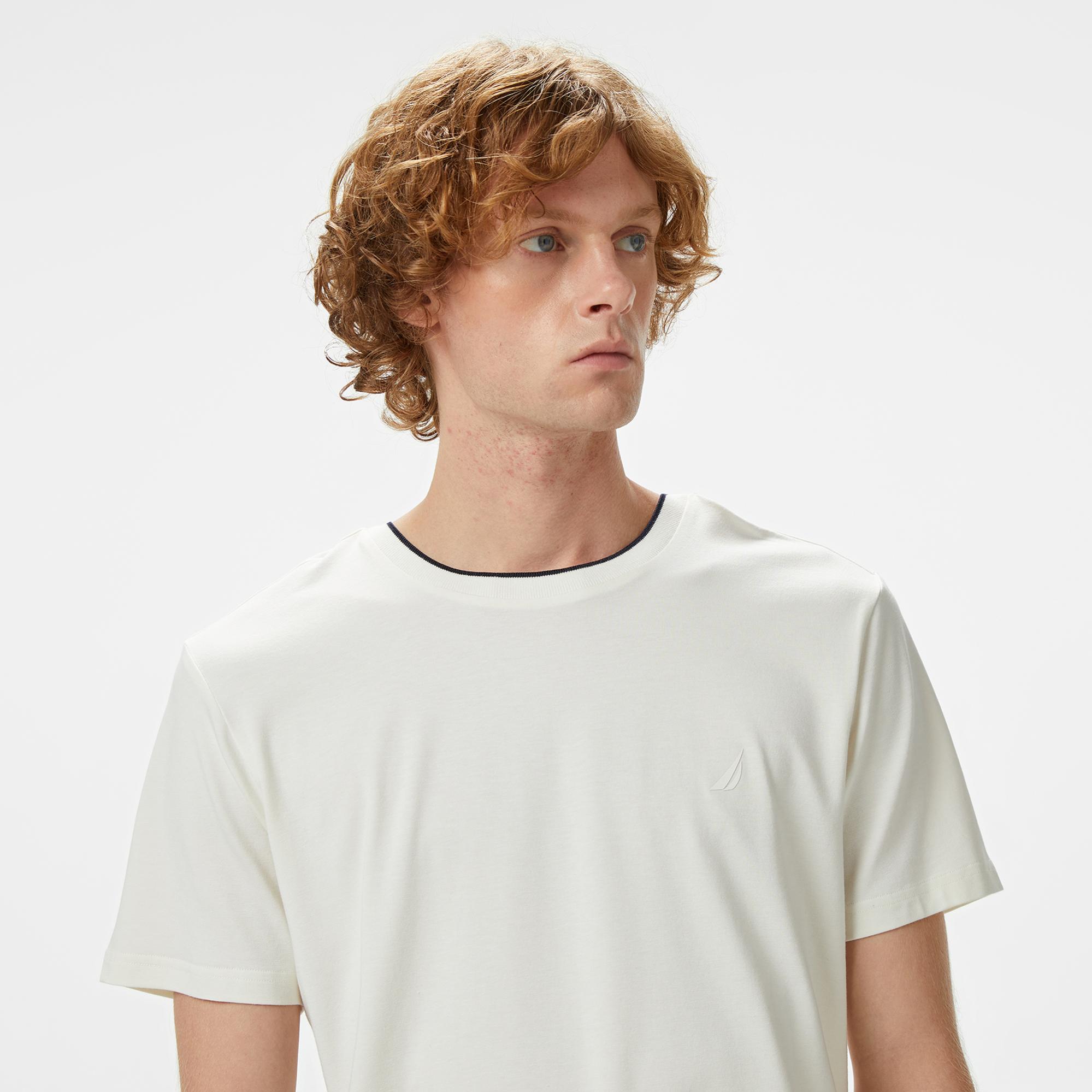 Nautica Erkek Krem Rengi Regular Fit T-Shirt