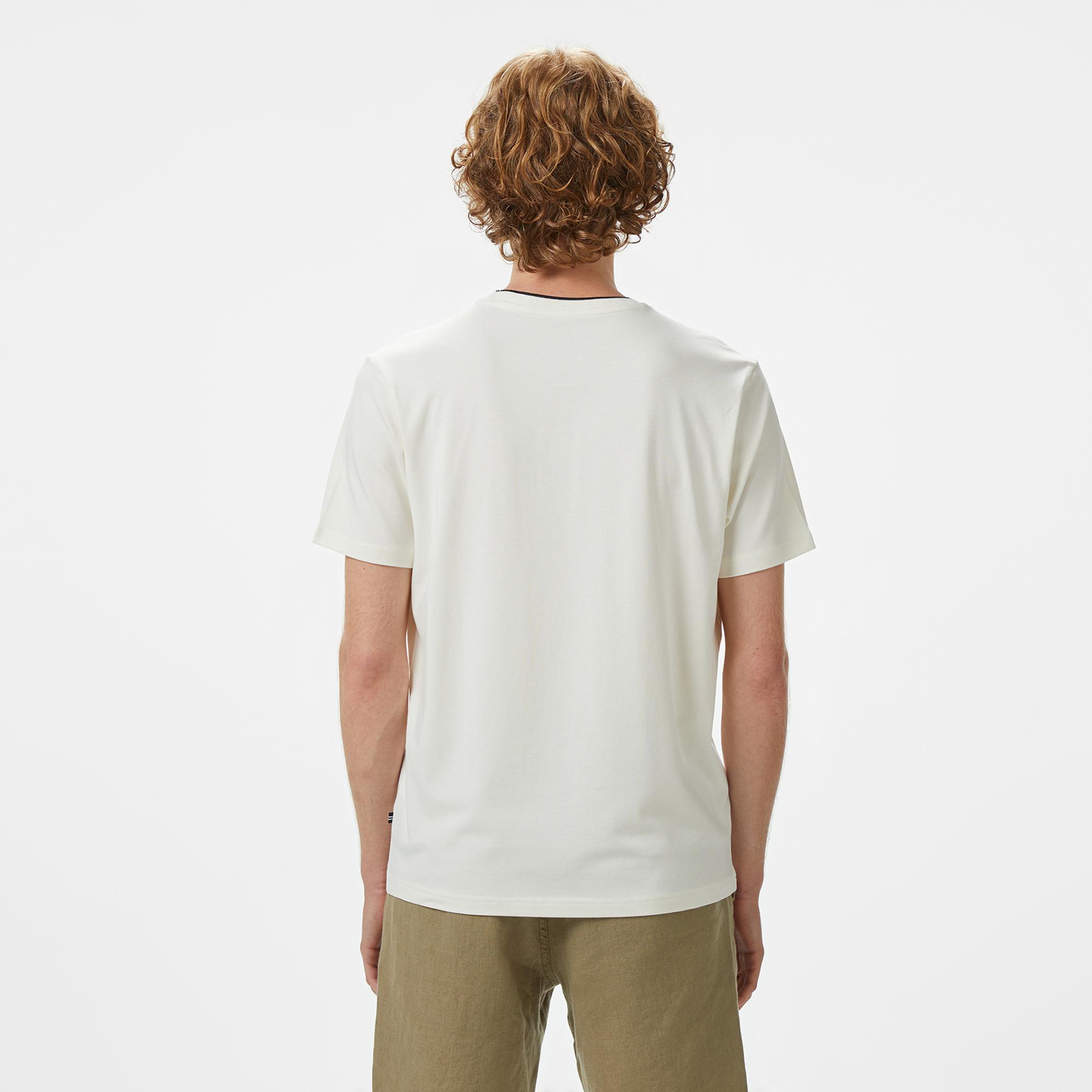 Nautica Erkek Krem Rengi Regular Fit T-Shirt