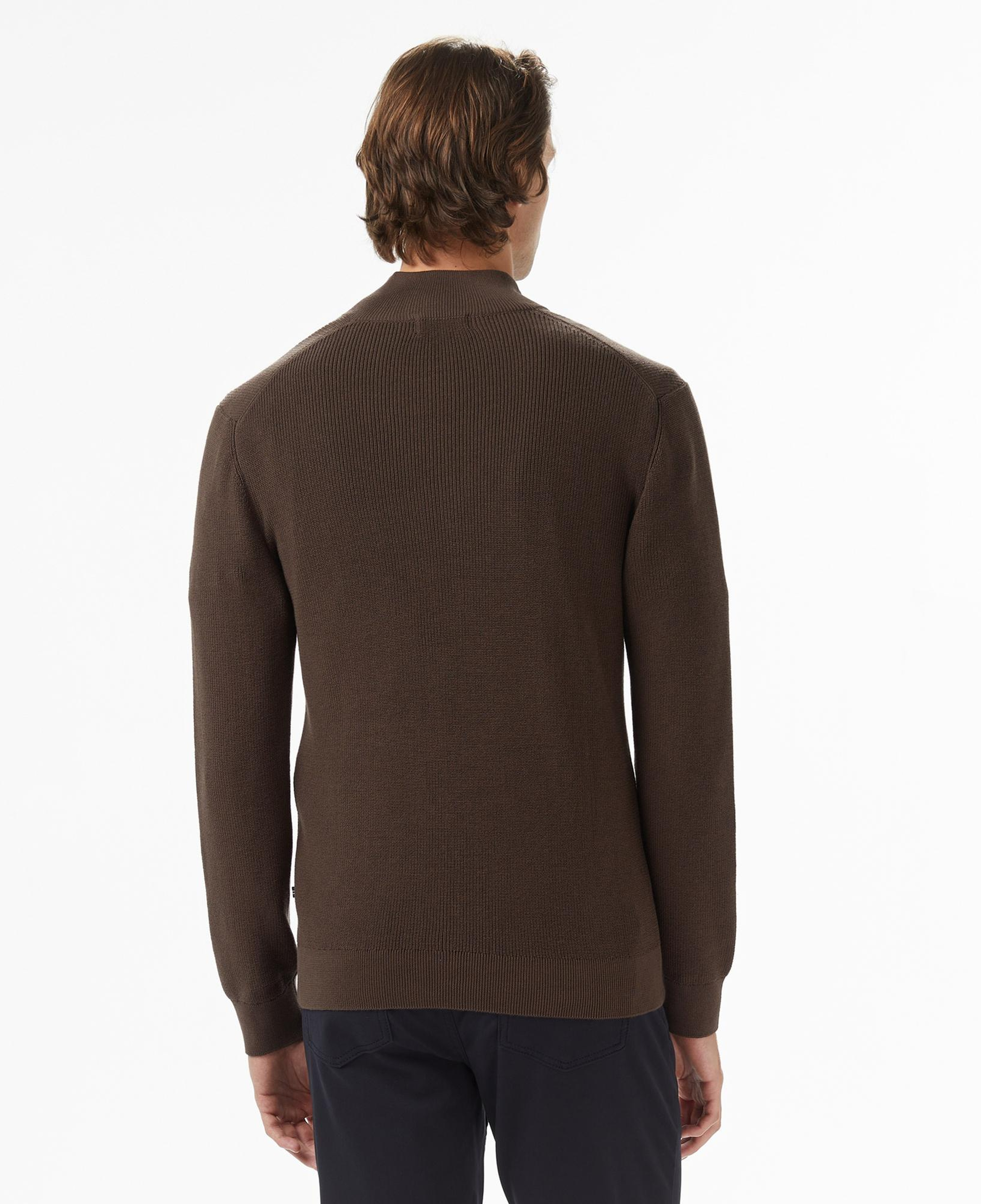 Nautica Erkek Kahverengi Classic Fit Kazak