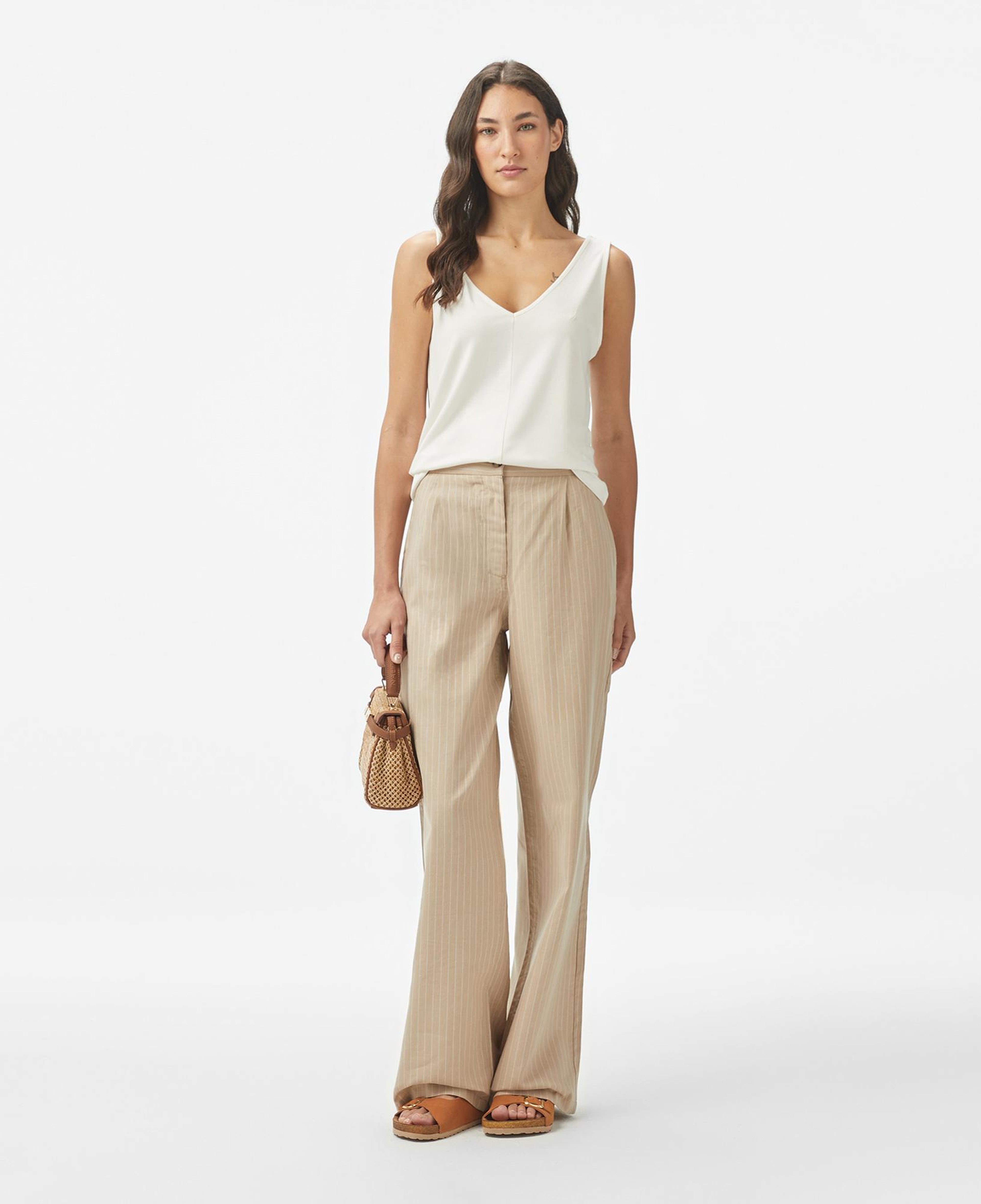 Nautica Kadın Bej Regular Fit Pantolon