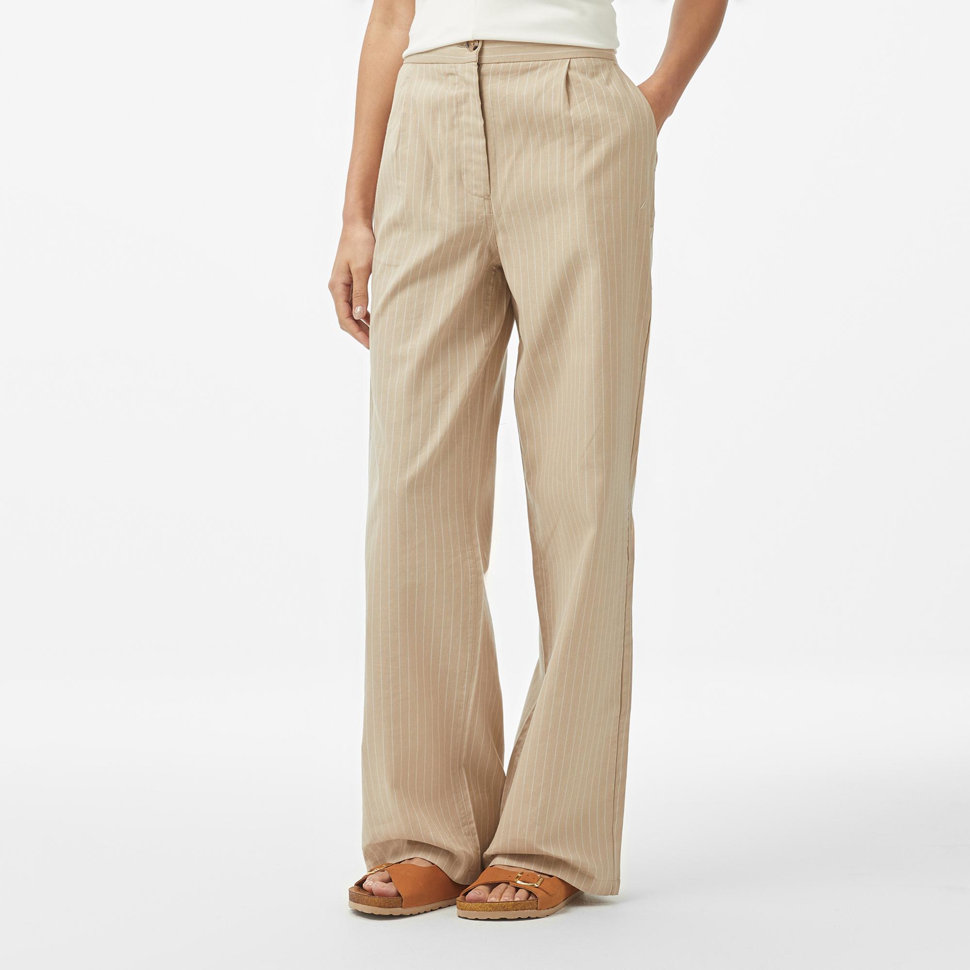 Nautica Kadın Bej Regular Fit Pantolon