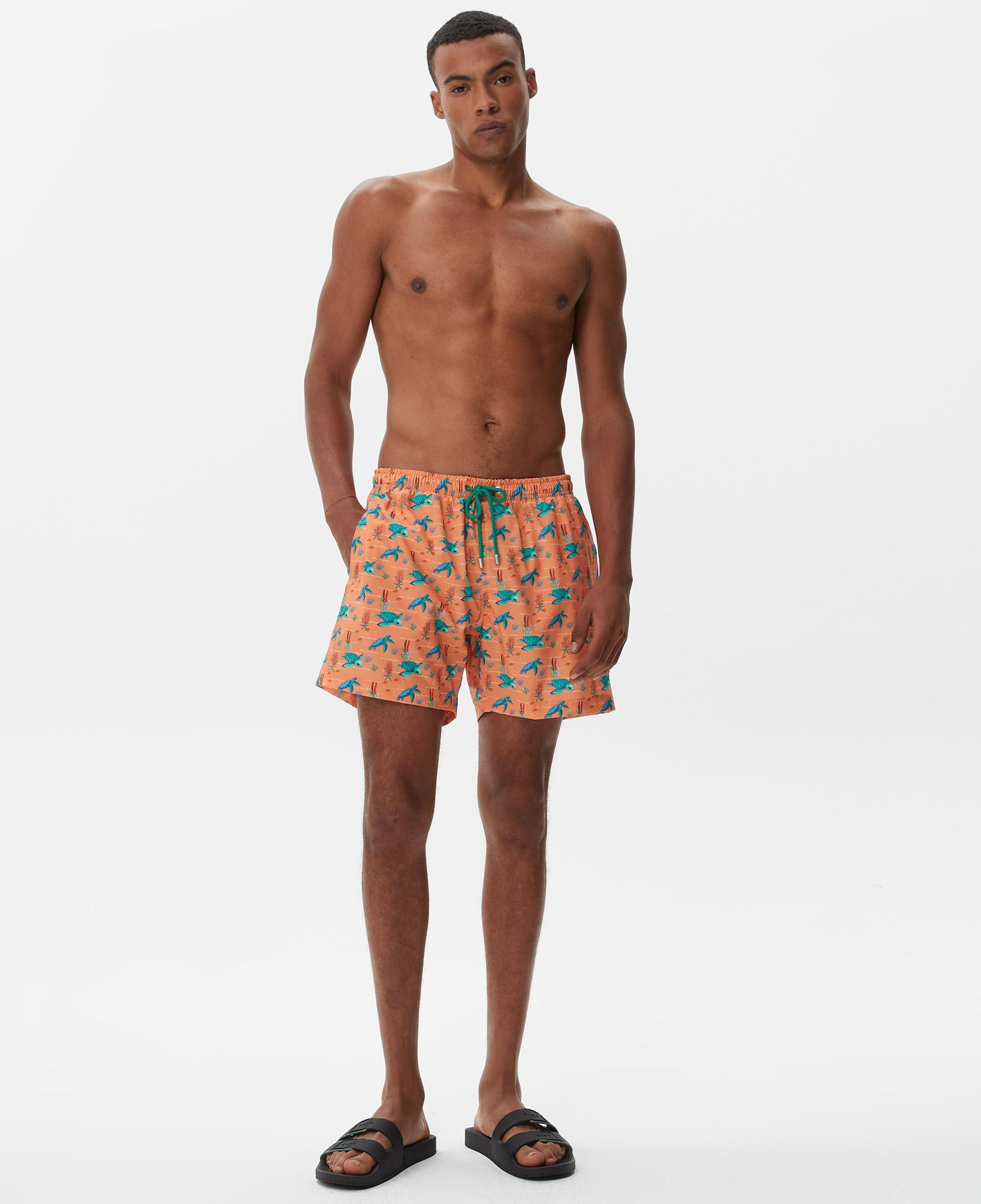Nautica Erkek Turuncu Baskılı Deniz Şortu